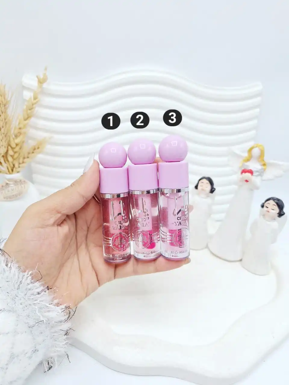 لیپ گلاس حرارتی شاین دار یارا سر بنفش کد 8603