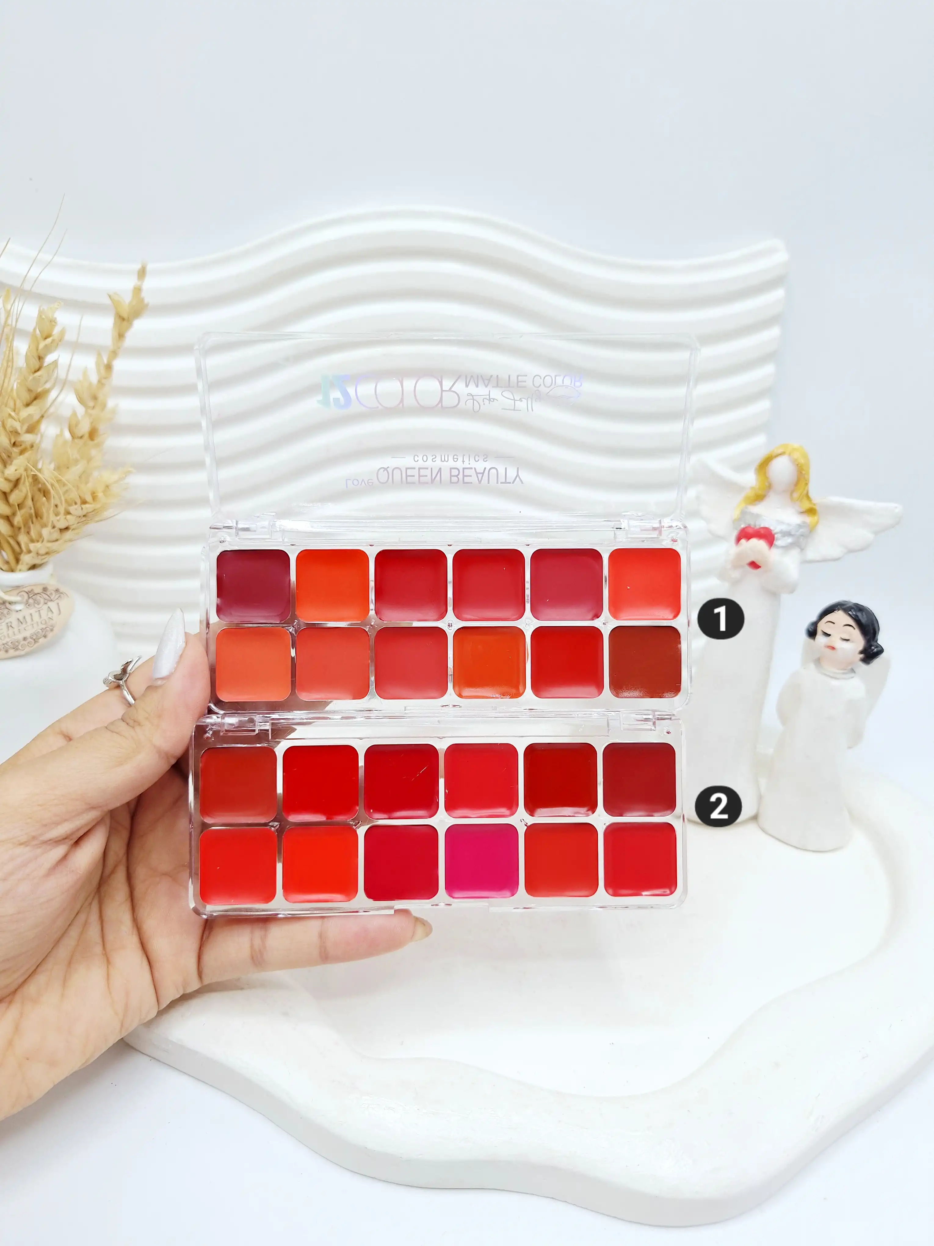 پالت رژ لب جامد برند کویین بیوتی کد 0782