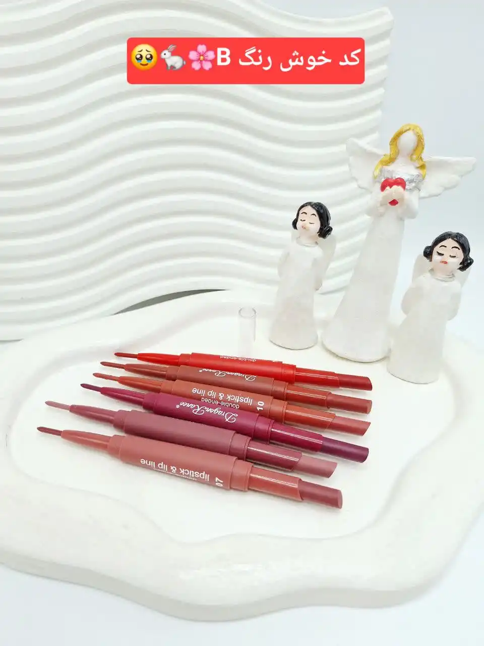 پک 6 تایی پرطرفدار لیپ پلامپر و خط لب دو طرفه کیفیت عالی برند دراگون رانی کد 7930