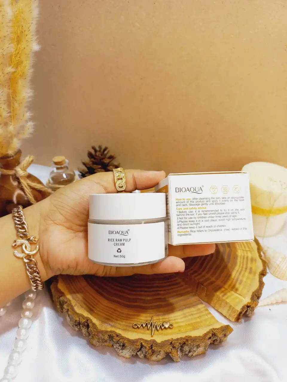 کرم آبرسان صورت عصاره برنج خام بیوآکوا کد BQY79706 | پخش عمده