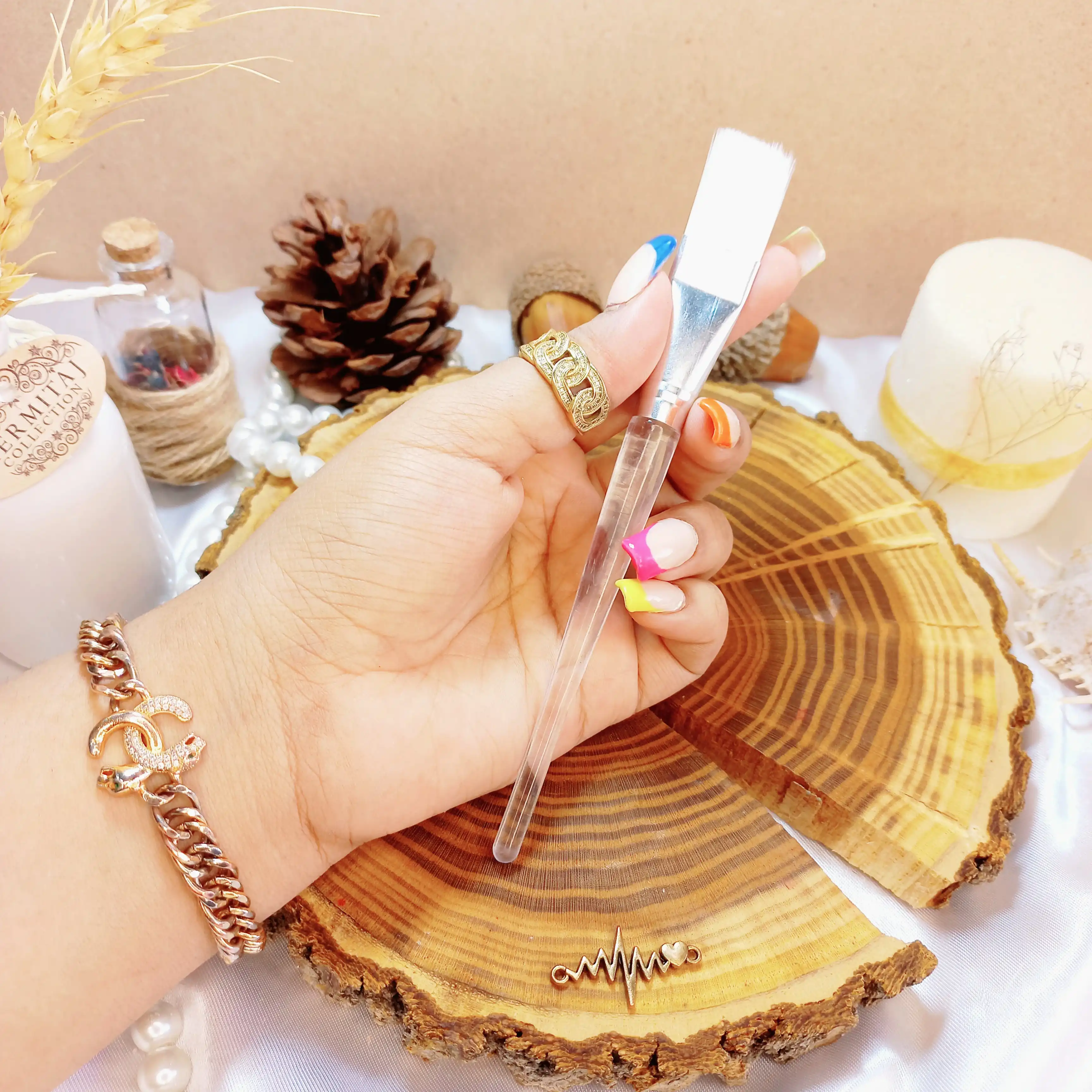 براش ماسک مویی دسته شفاف | پخش عمده