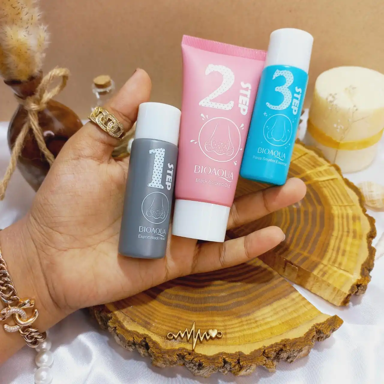 محلول سه مرحله ای  رفع جوش سرسیاه بینی بیوآکوا BIOAQUA | پخش عمده