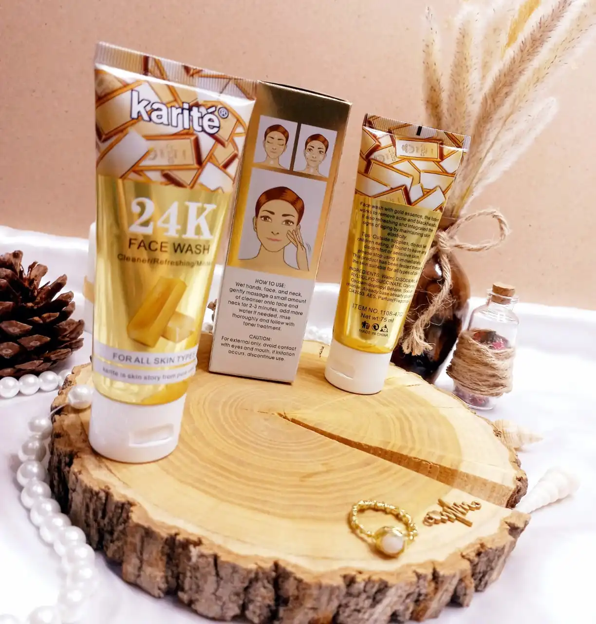 فوم شوینده صورت طلا کاریته Karite