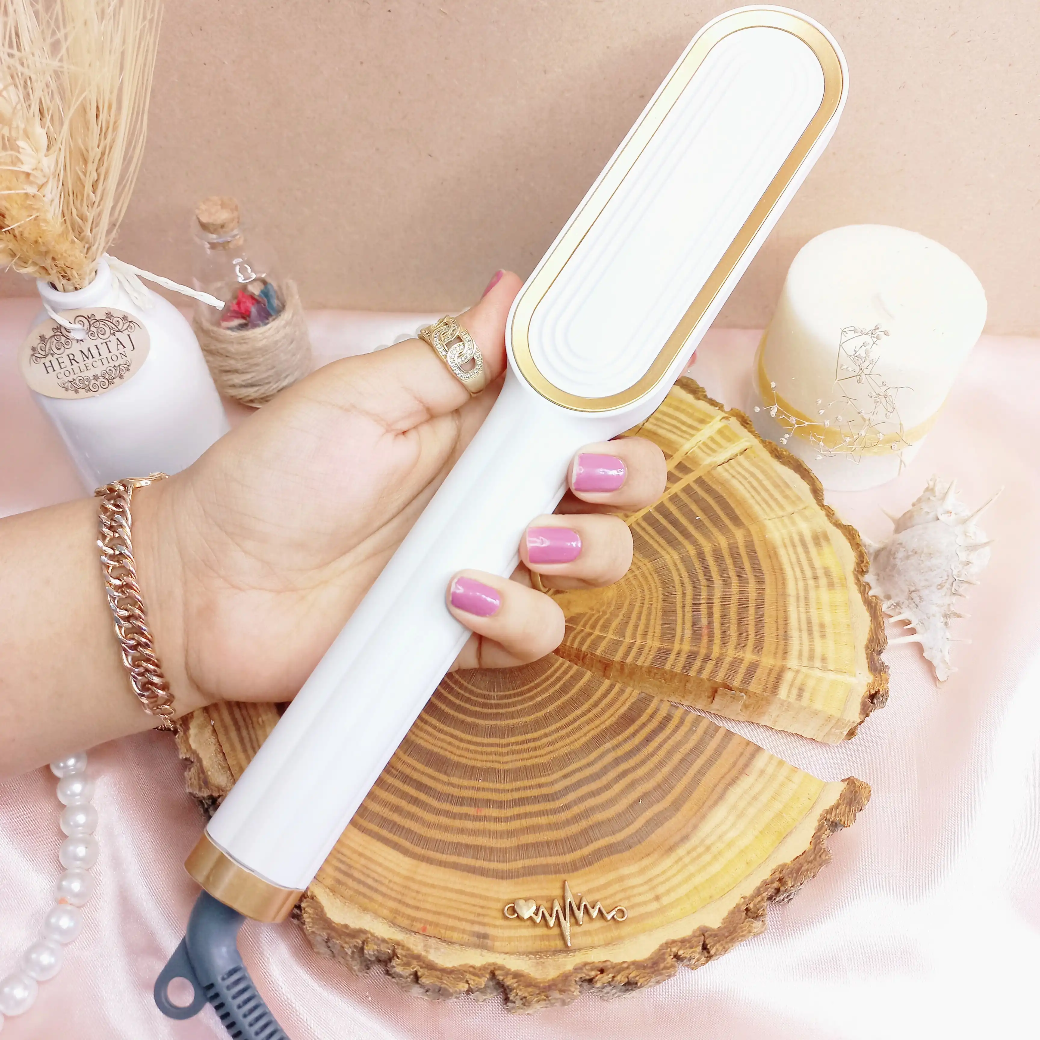 اتومو شانه ای صاف کننده قوی مو کد SYC 580