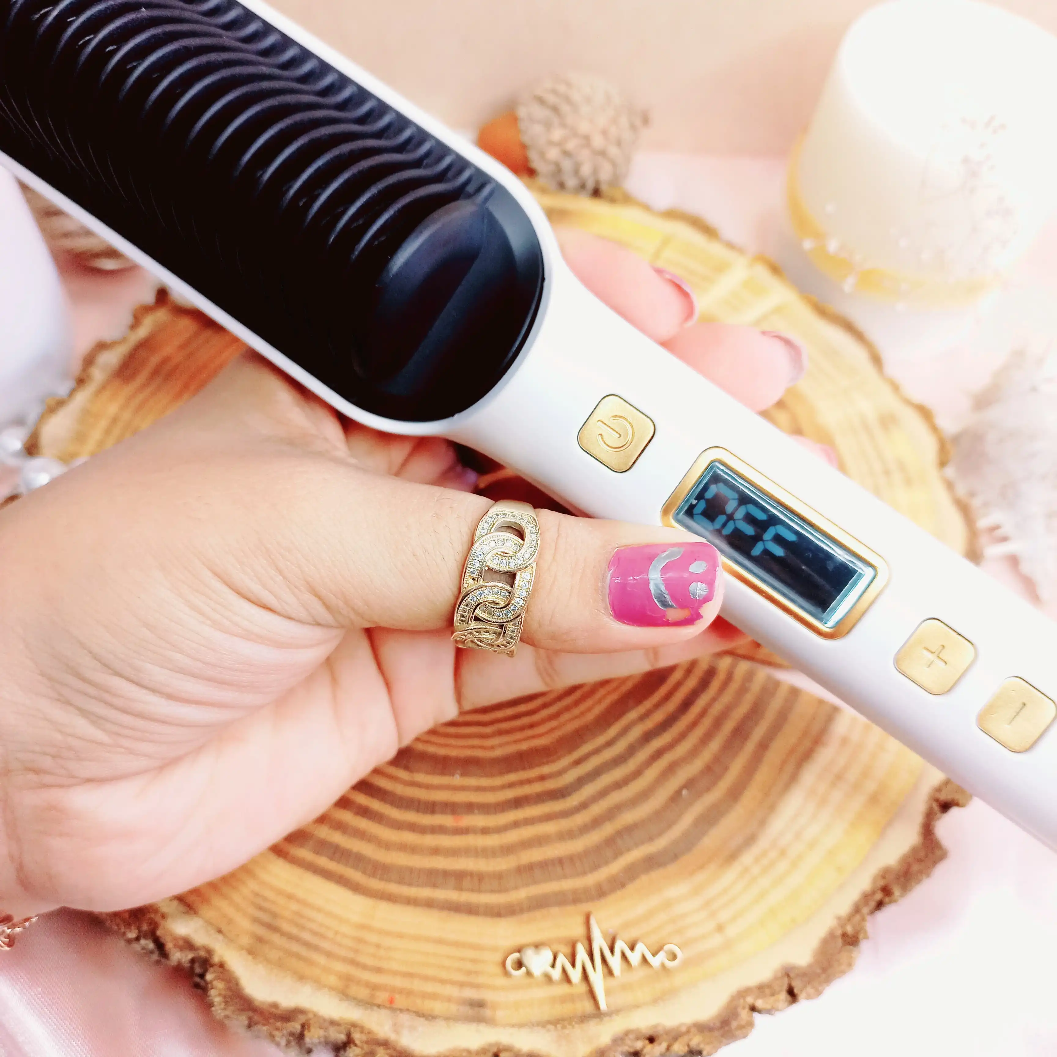 اتومو شانه ای صاف کننده قوی مو کد SYC 580