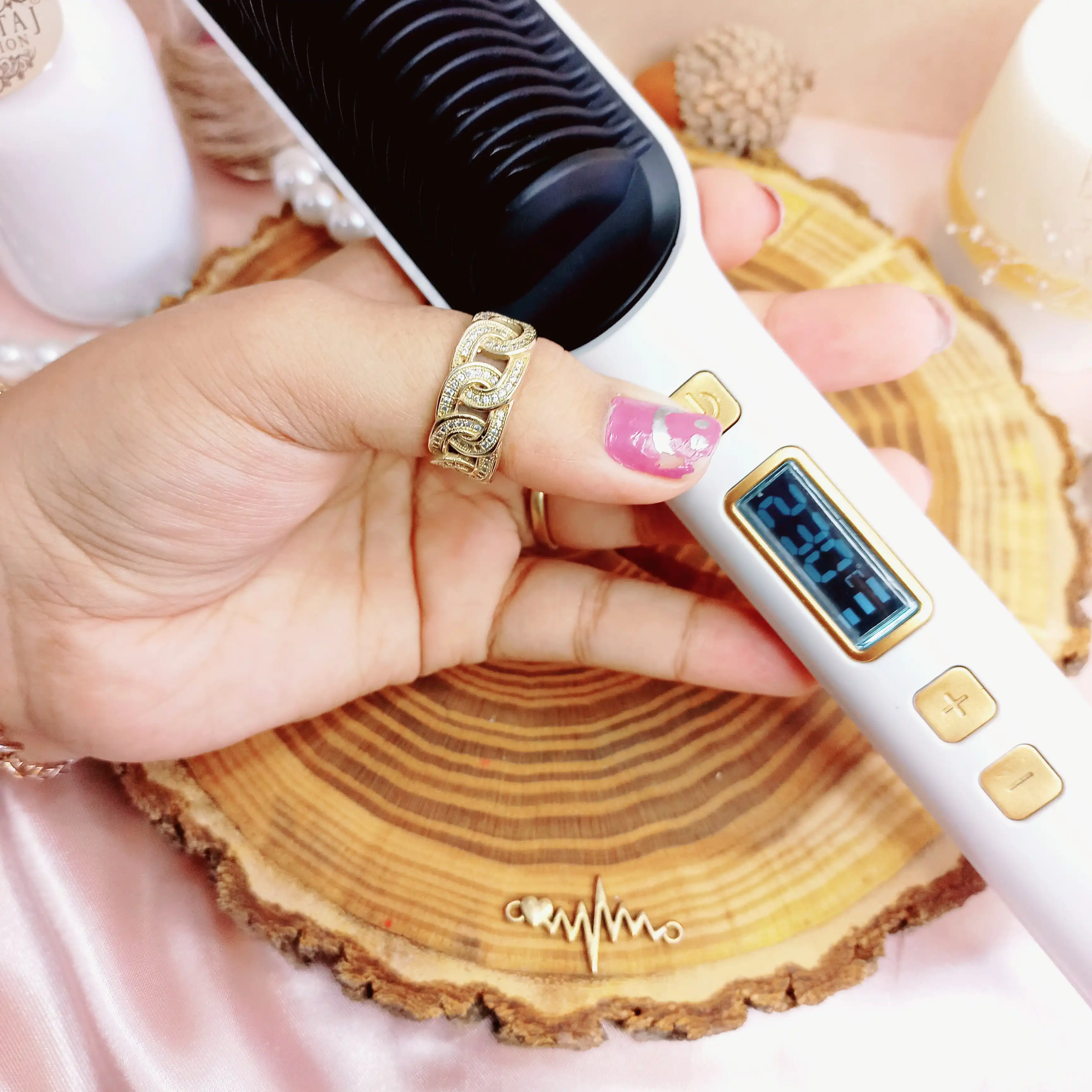 اتومو شانه ای صاف کننده قوی مو کد SYC 580