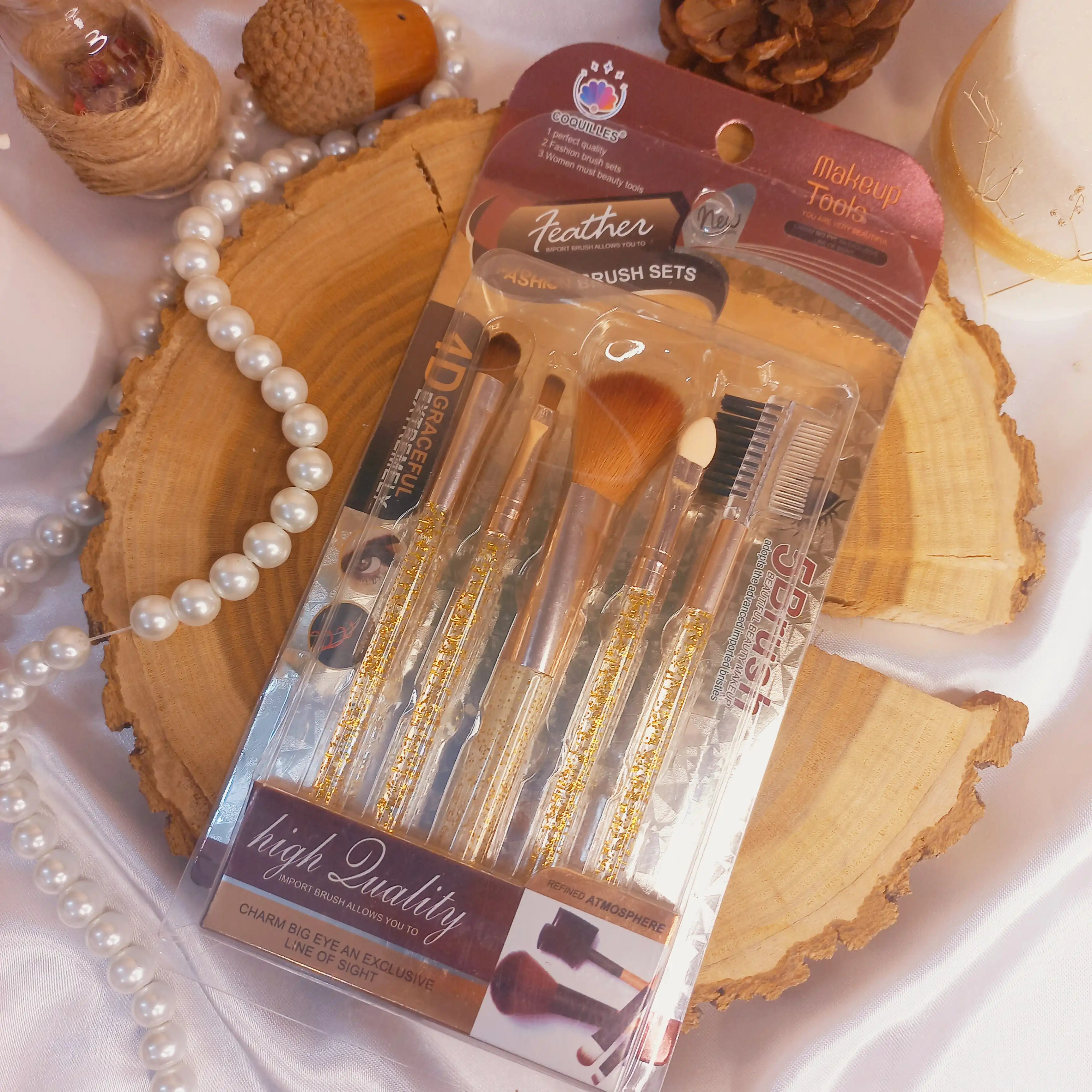 ست براش 5 عددی اکلیدی شفاف