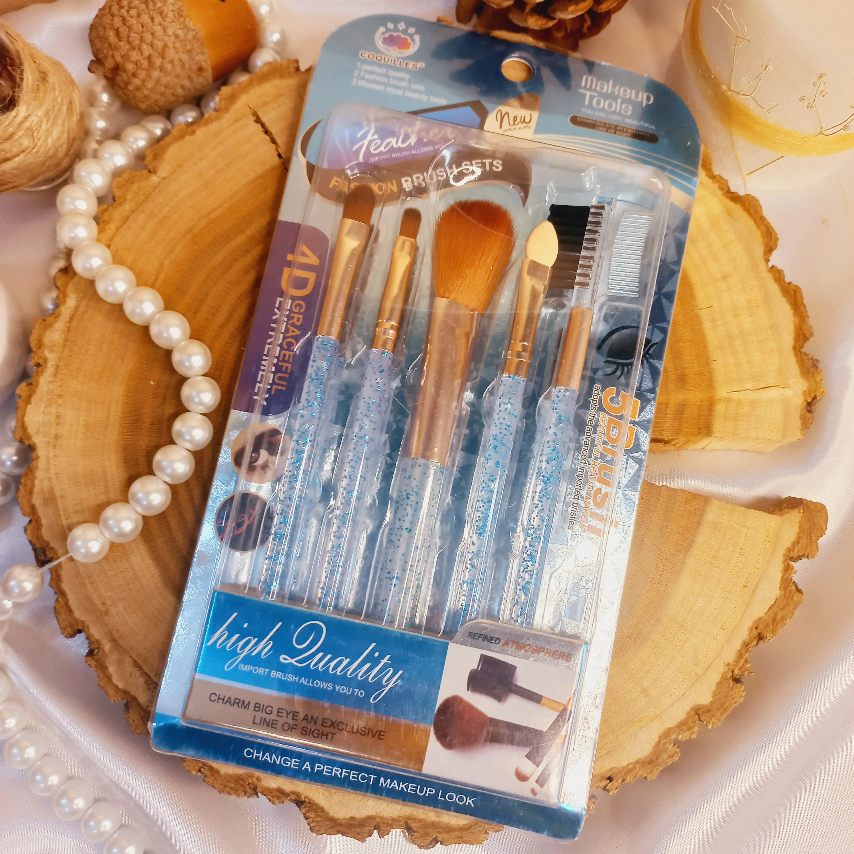 ست براش 5 عددی اکلیدی شفاف