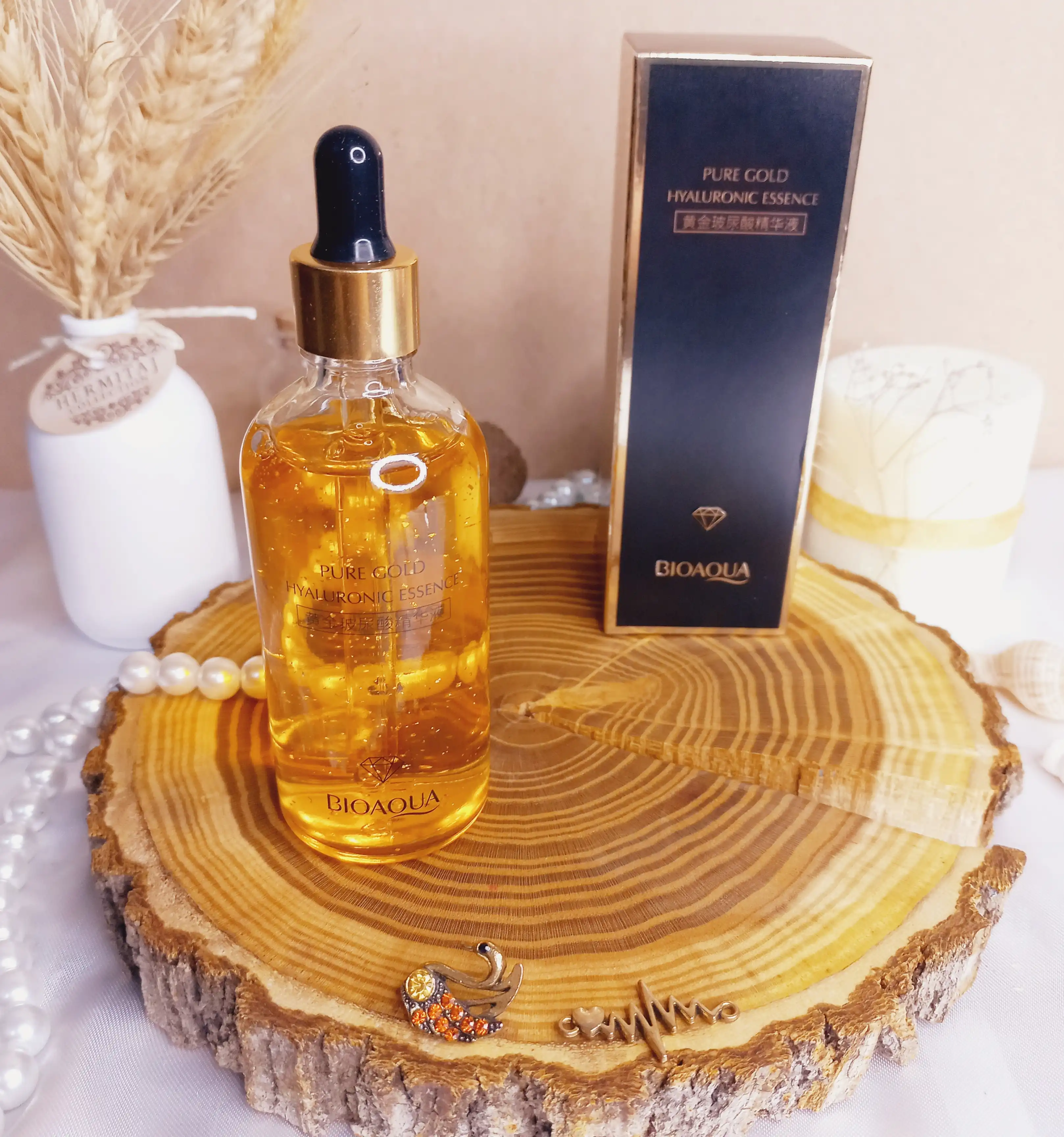 سرم آبرسان طلا 24 عیار بزرگ بیوآکوا BIOAQUA کد BQY67130