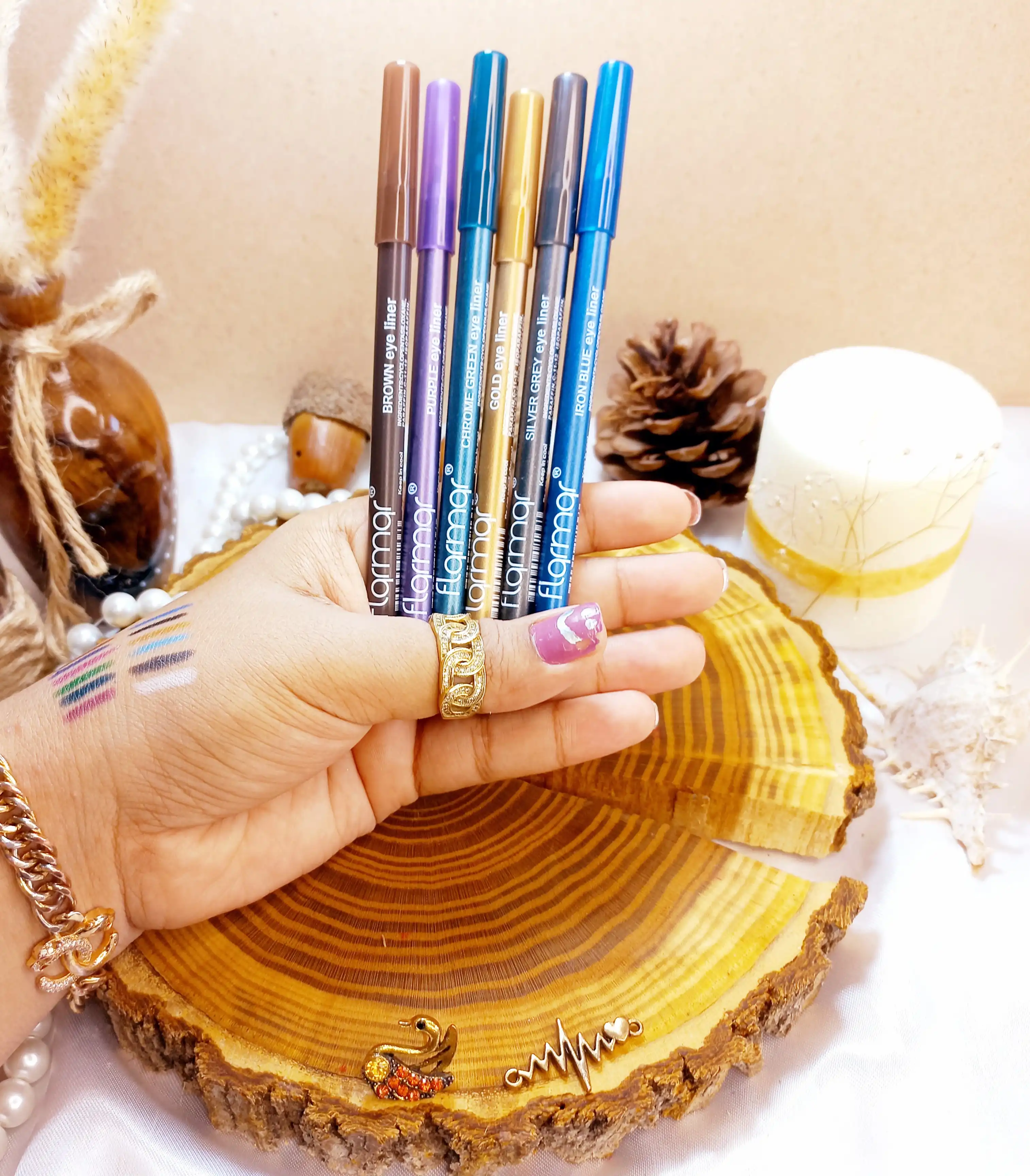 مداد شمعی رنگی ضدآب فلورمار بدون جعبه flormar