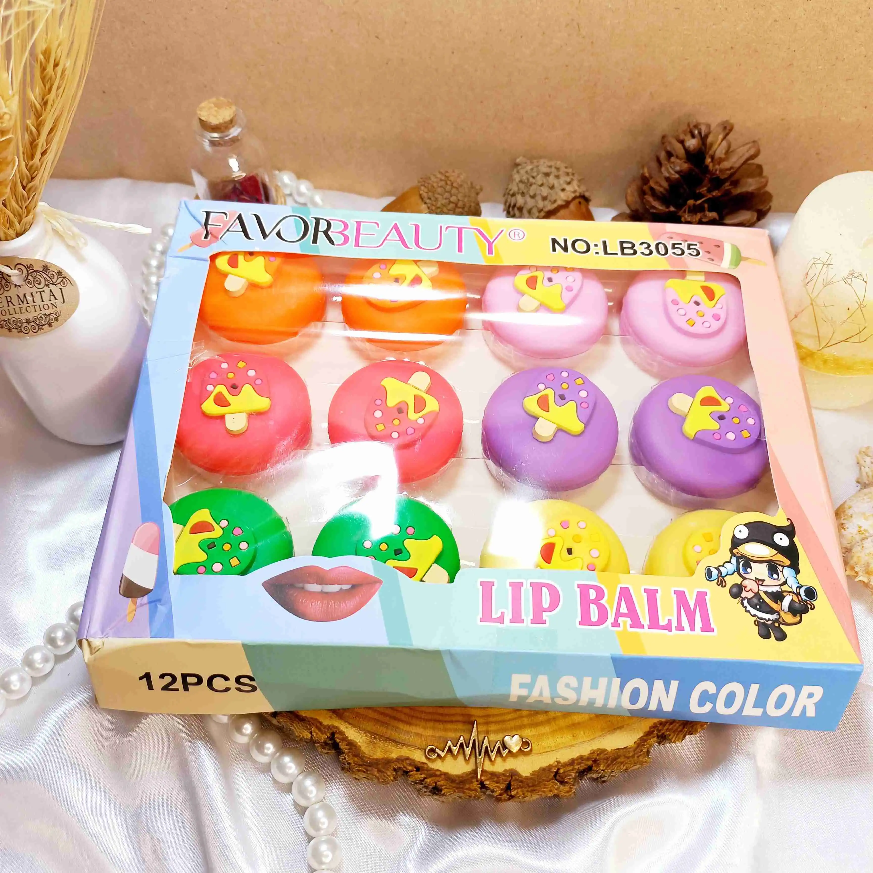 بالم لب میوه ای گرد FAVOR BEAUTY