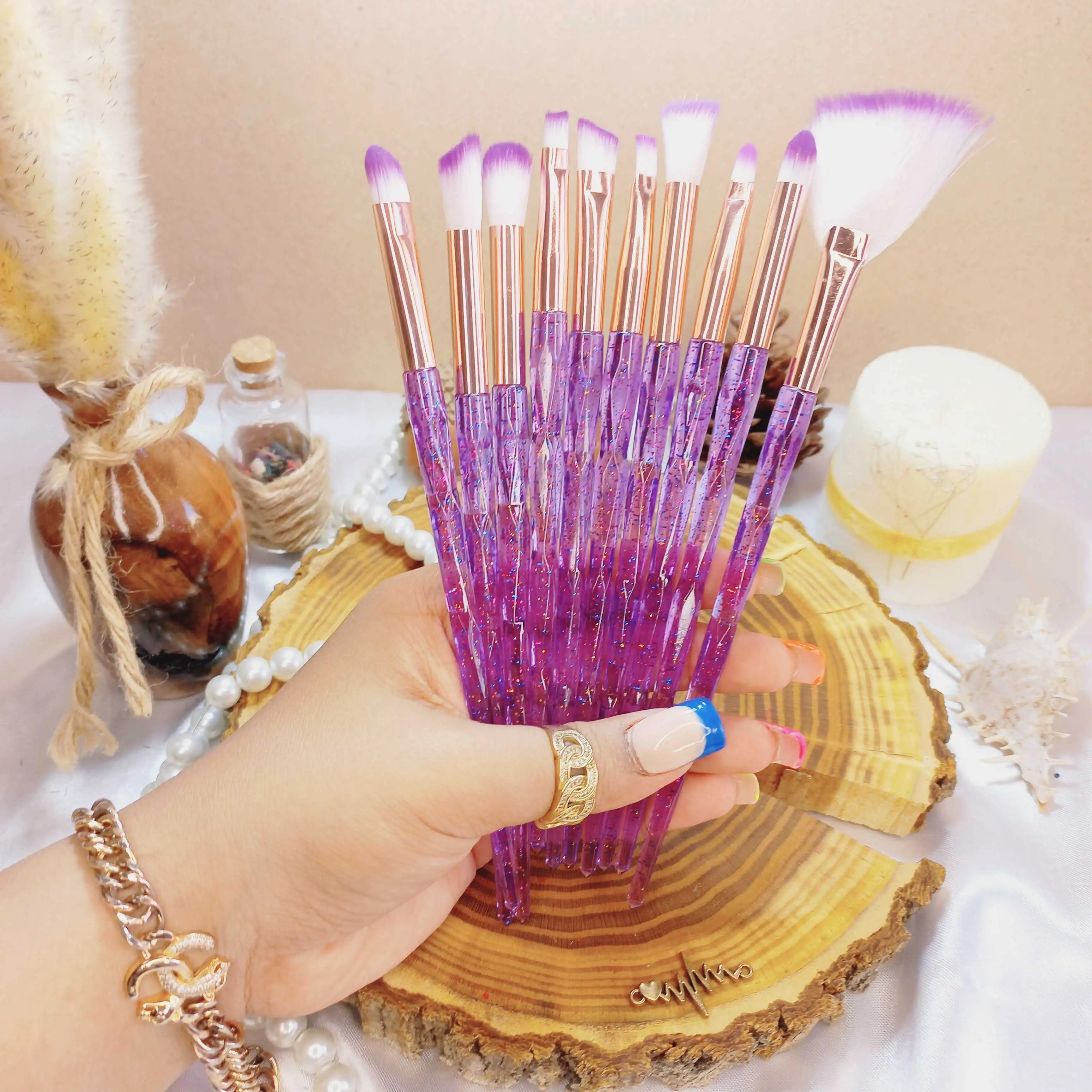 براش 10 تیکه شیشه ای کیفیت عالی