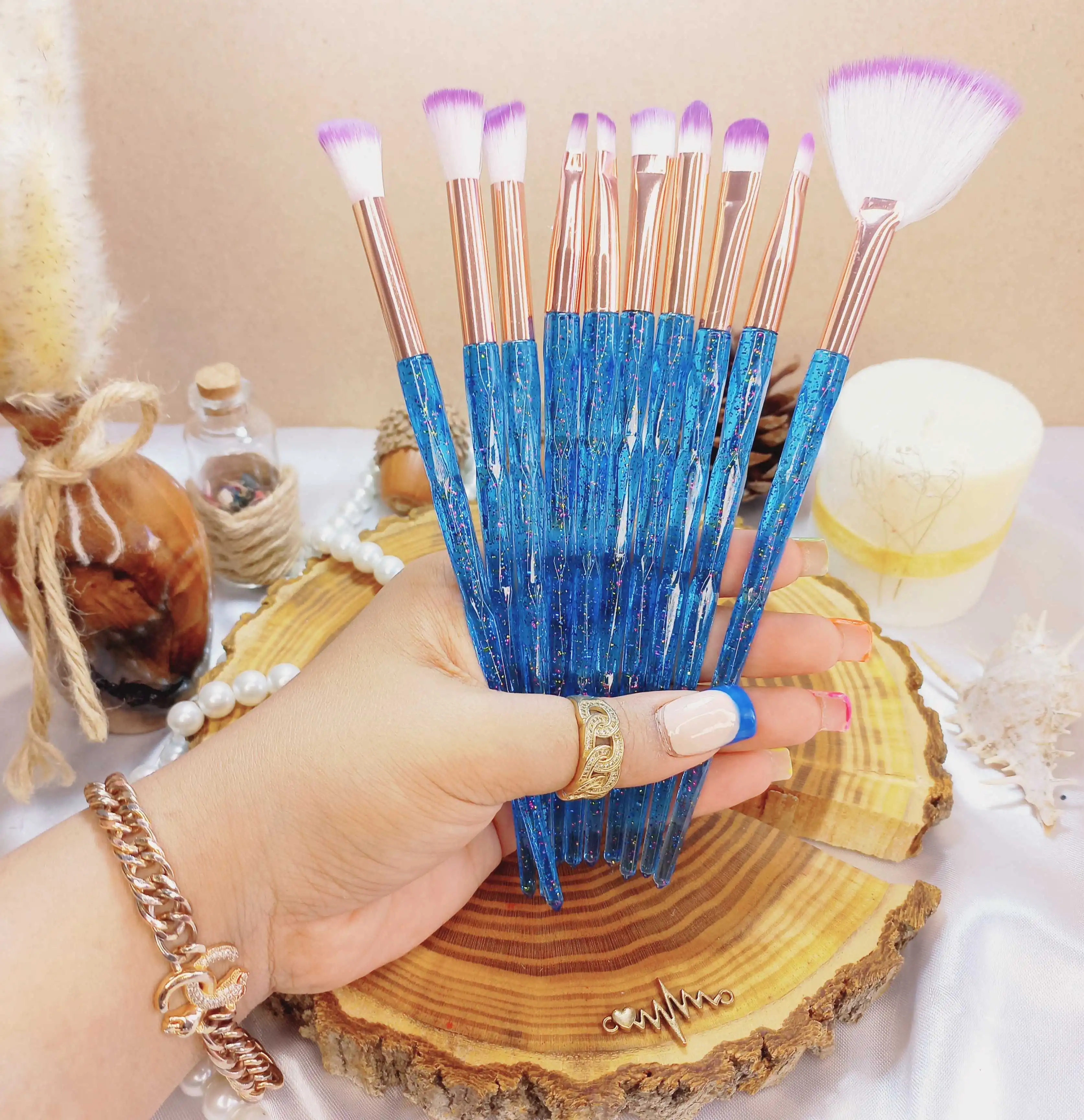 براش 10 تیکه شیشه ای کیفیت عالی