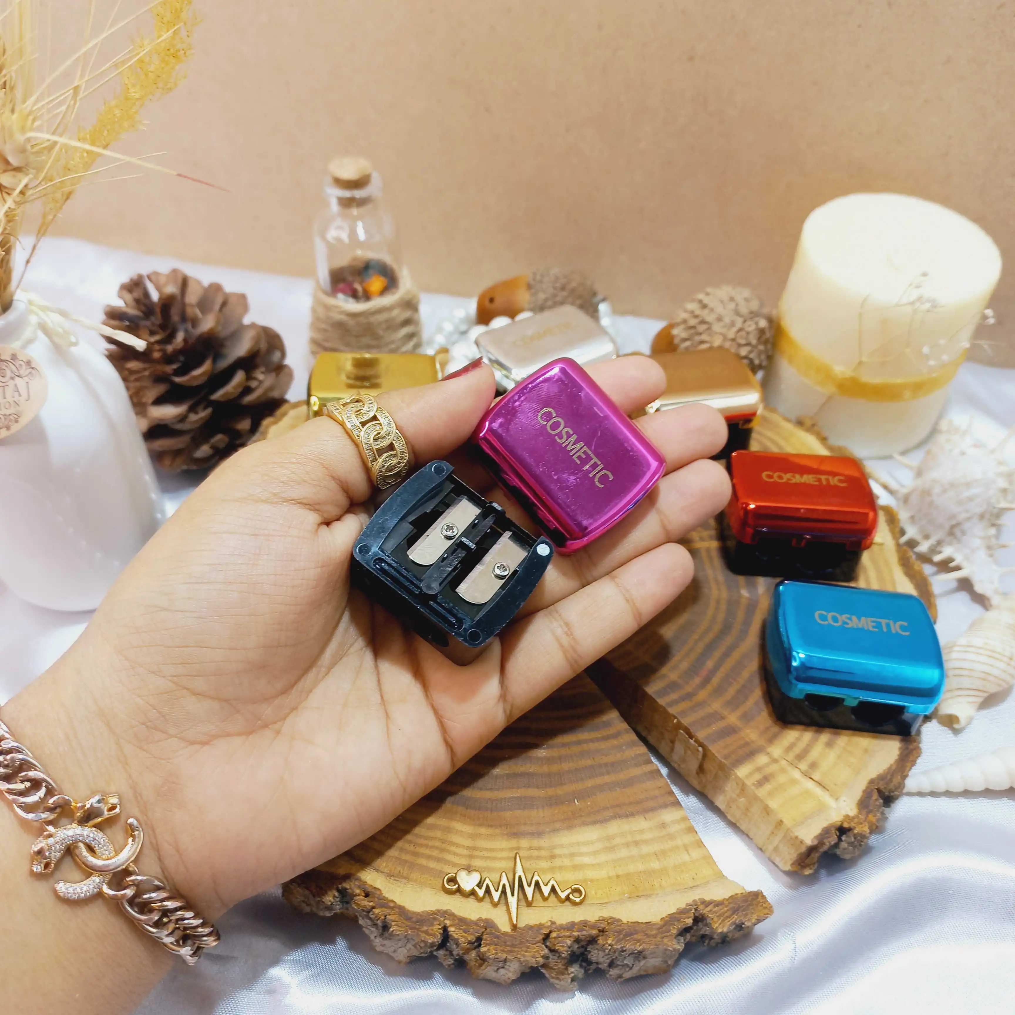 مداد تراش آرایشی دوقلو رنگی Cosmetic| پخش عمده