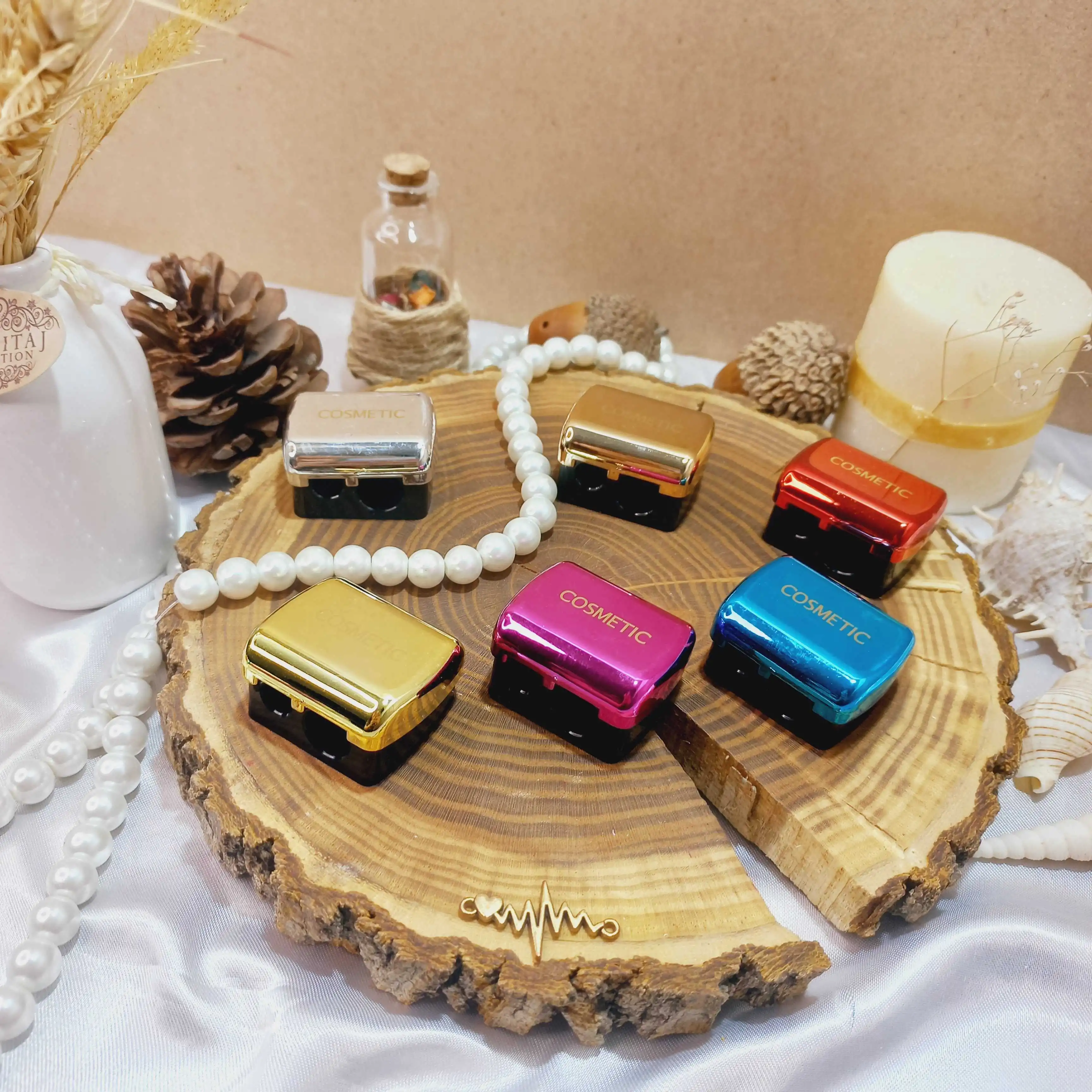 مداد تراش آرایشی دوقلو رنگی Cosmetic| پخش عمده