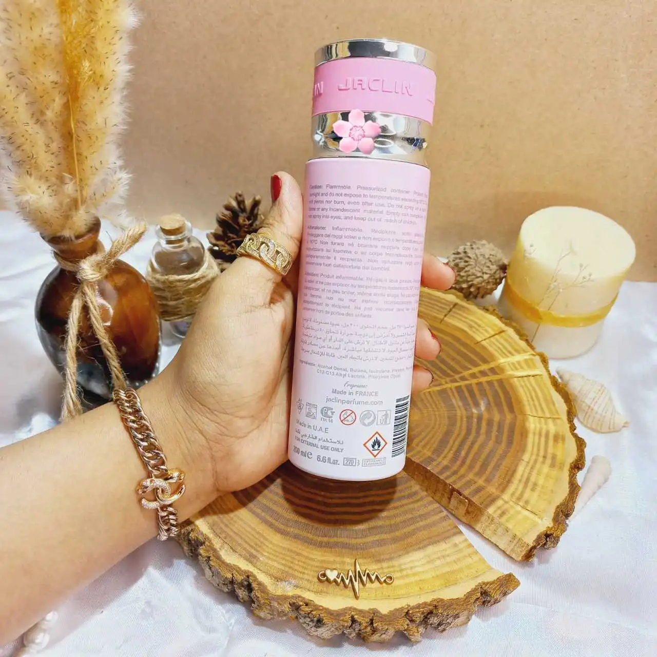 اسپری اماراتی ژاکلین کالکشن حجم 250 میل مدل BRIGHT CRYSTAL