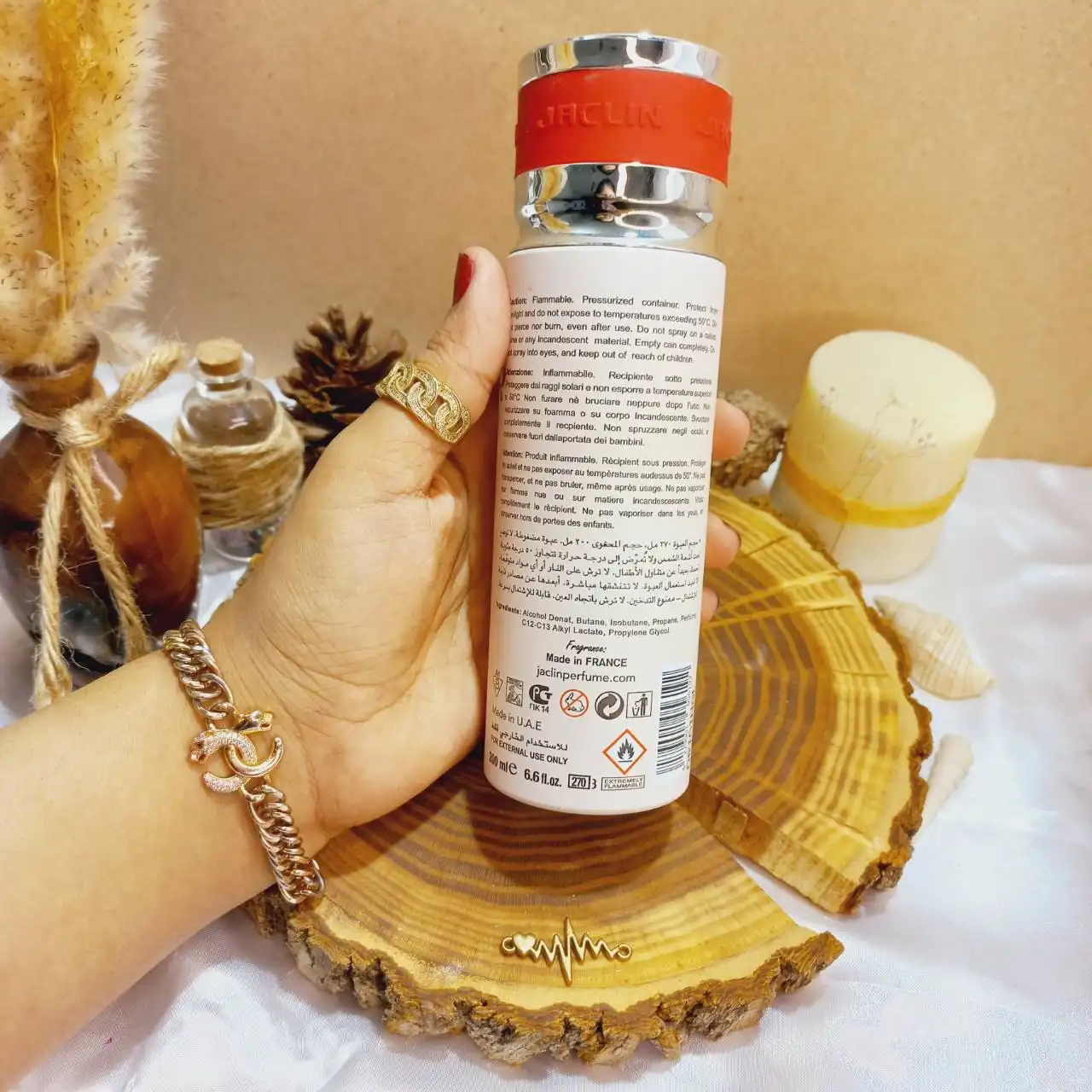 اسپری اماراتی ژاکلین کالکشن حجم 250 میل مدل CUGGI FLORA