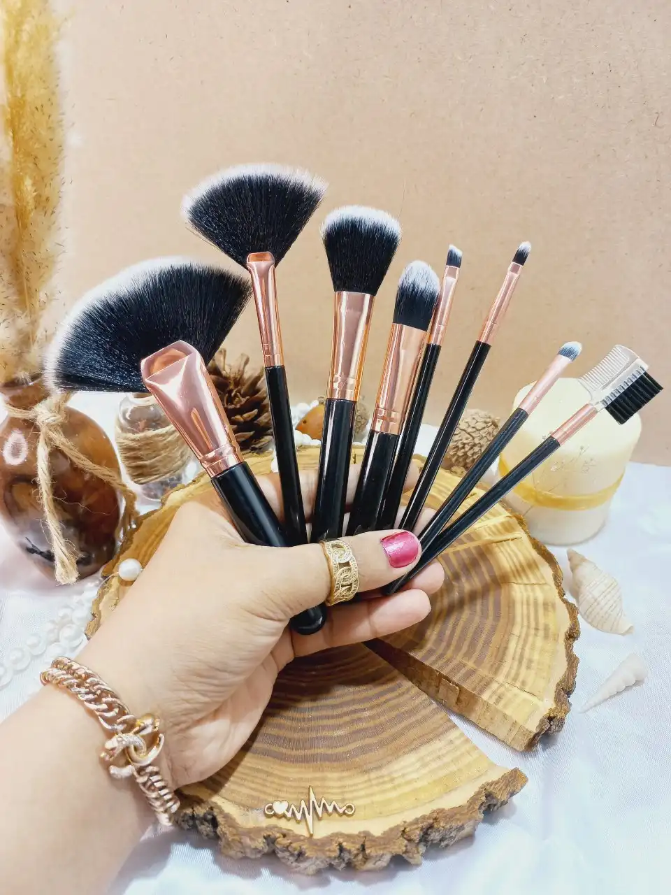 پک 8 عددی براش رنگ مشکی ناین بیوتی Nine9 Beauty