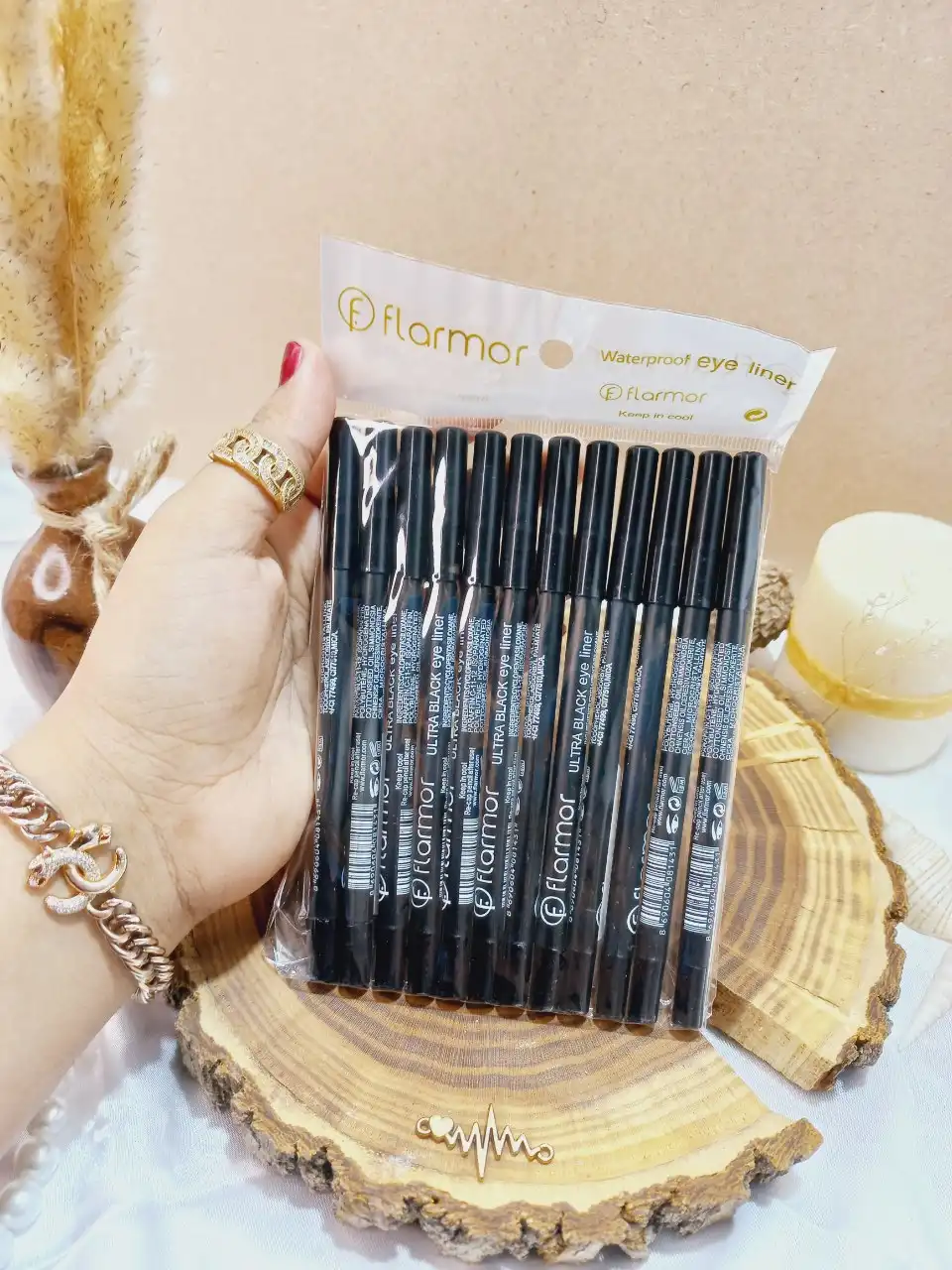 خط چشم شمعی فلورمار رنگ مشکی flormar اصلی