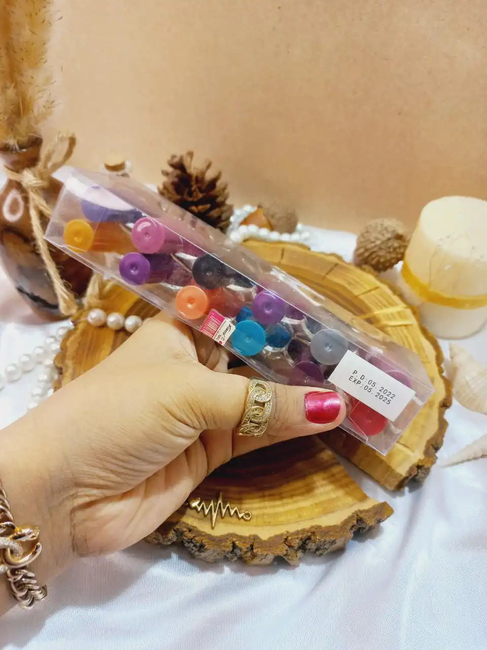 لاک قلبی کوچک طلق دار