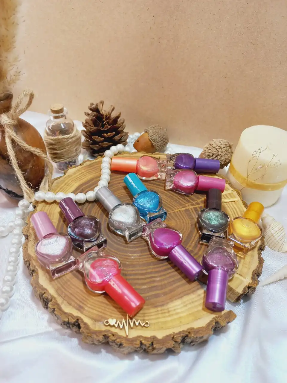 لاک قلبی کوچک طلق دار