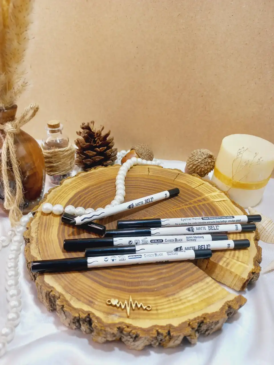 مداد سرمه بل مشکی پوکه سفید | پخش عمده