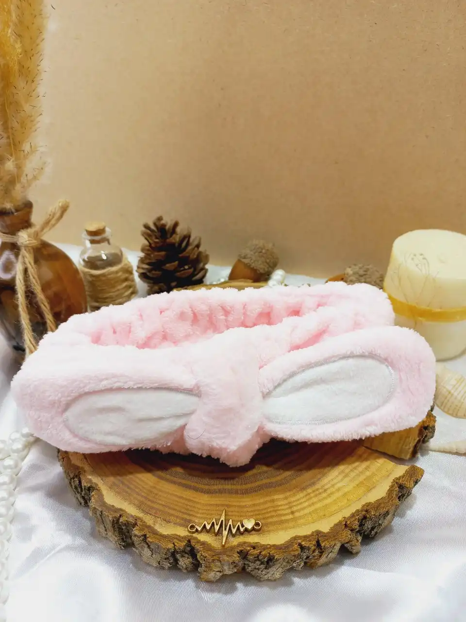 هدبند حوله ای دخترانه مدل خرگوش حلقه ای