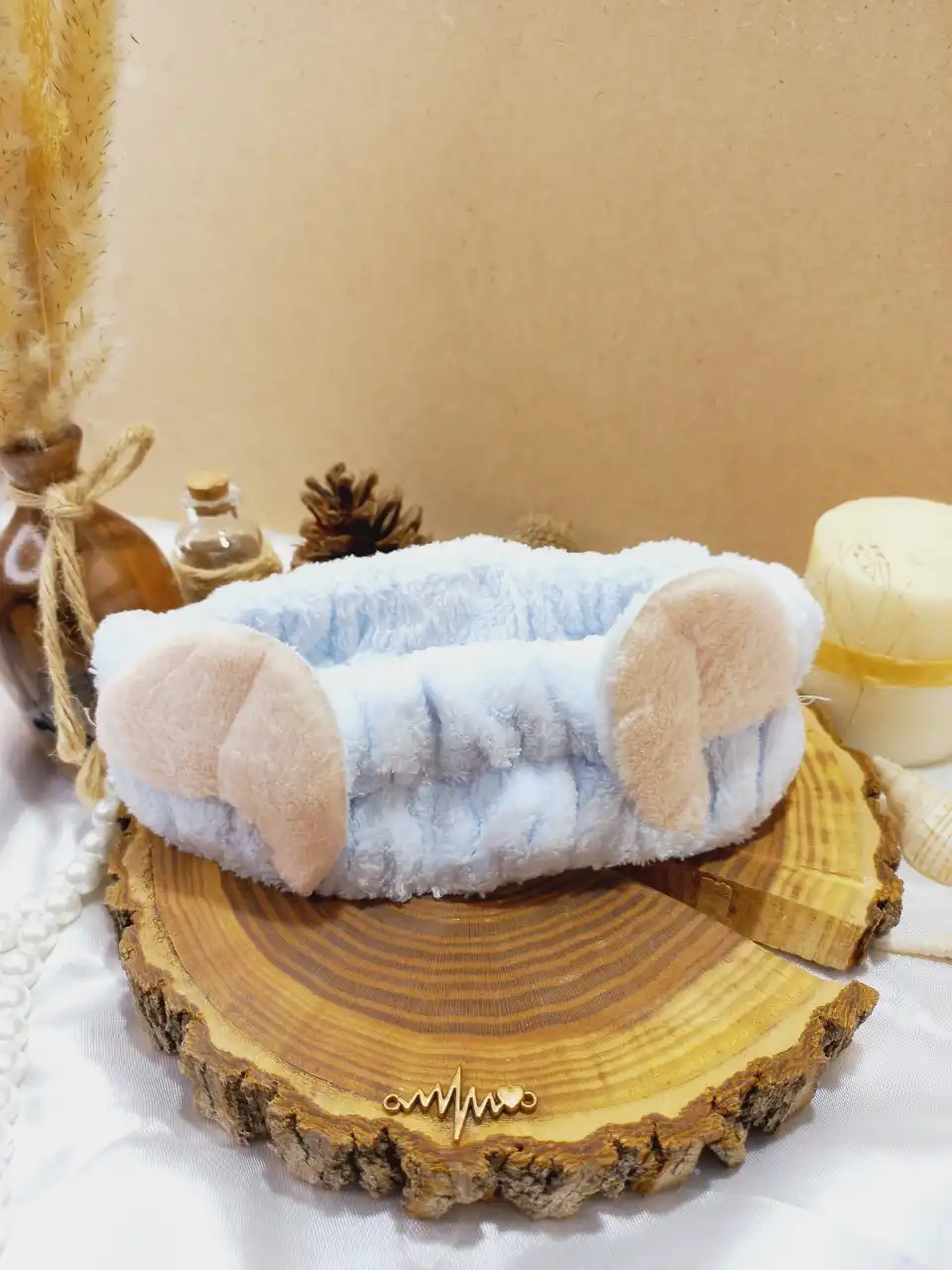 هدبند حوله ای طرح گربه