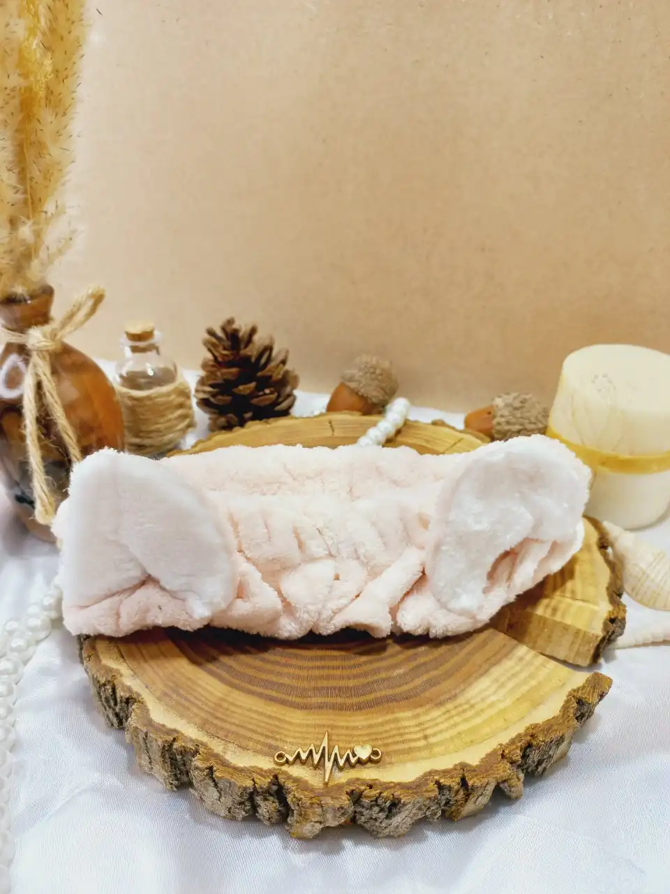 هدبند حوله ای طرح گربه