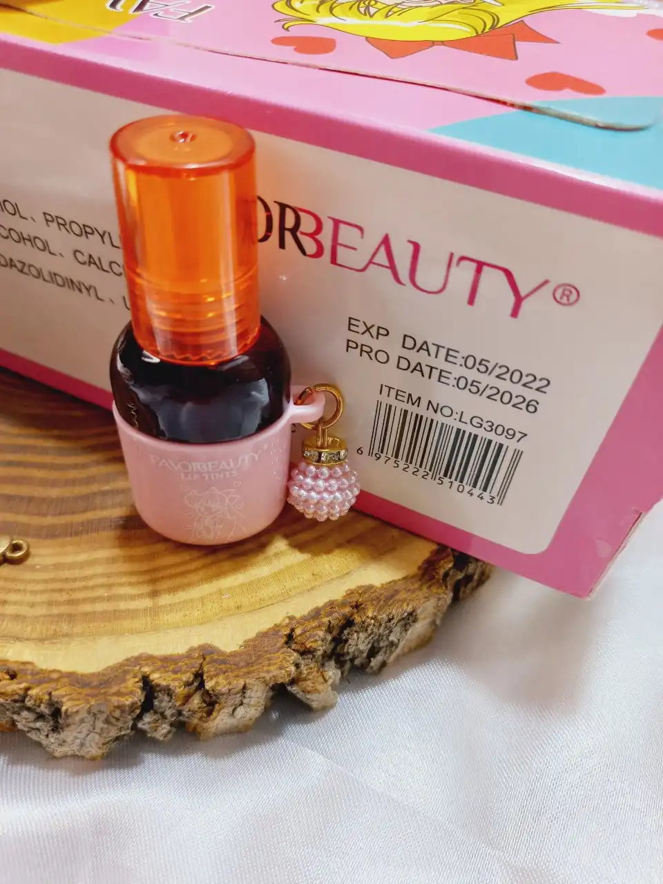 تینت لب فاور بیوتی طرح بطری مروارید دار کد LG3097