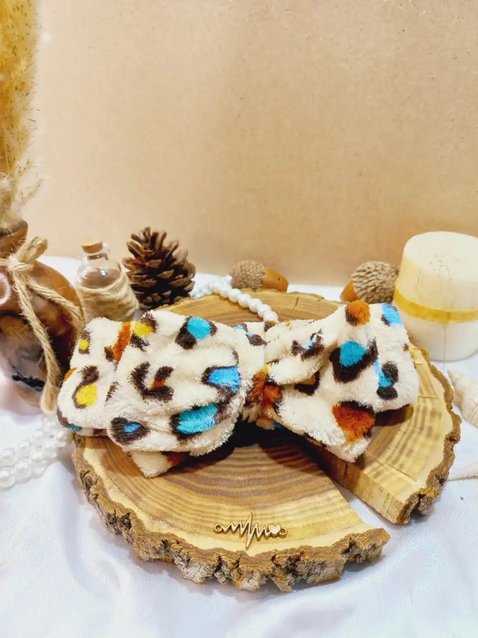 هدبند حوله ای پلنگی