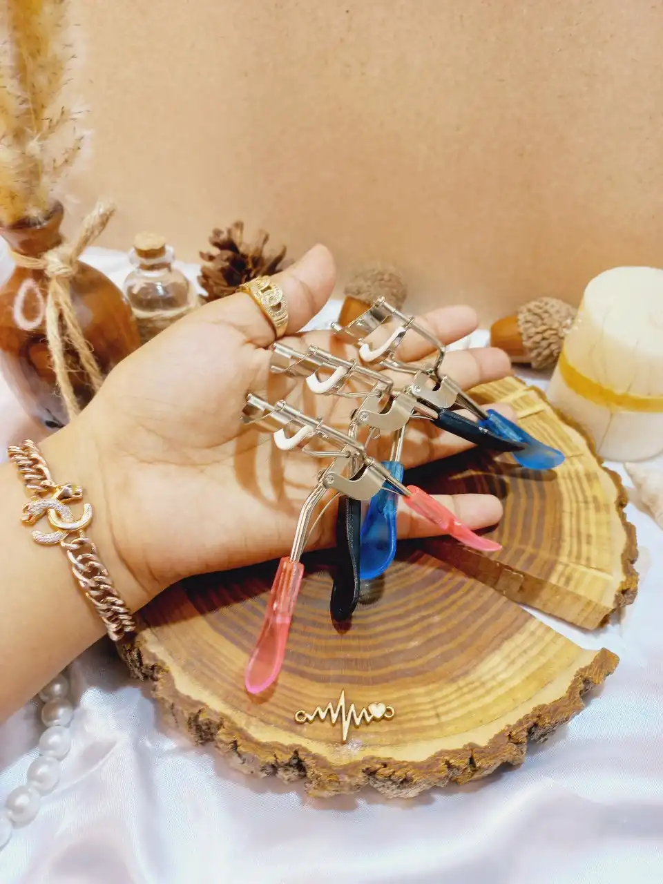 فرمژه دستی استیل رنگی مدل EYELASH CURLER