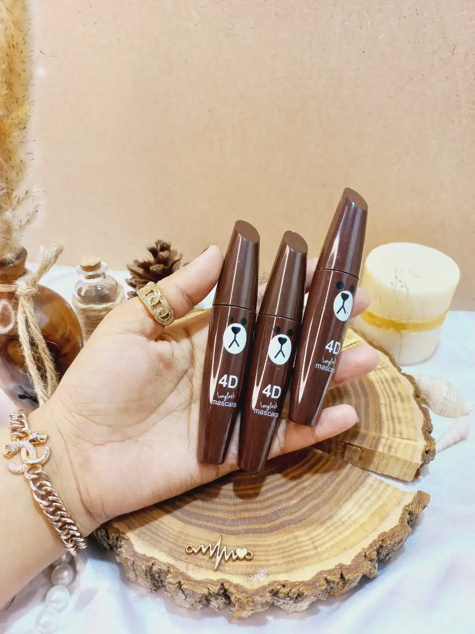 ریمل 4 بعدی مشکی ضد آب SHEDOES حجم 8 گرم مدل خرسی