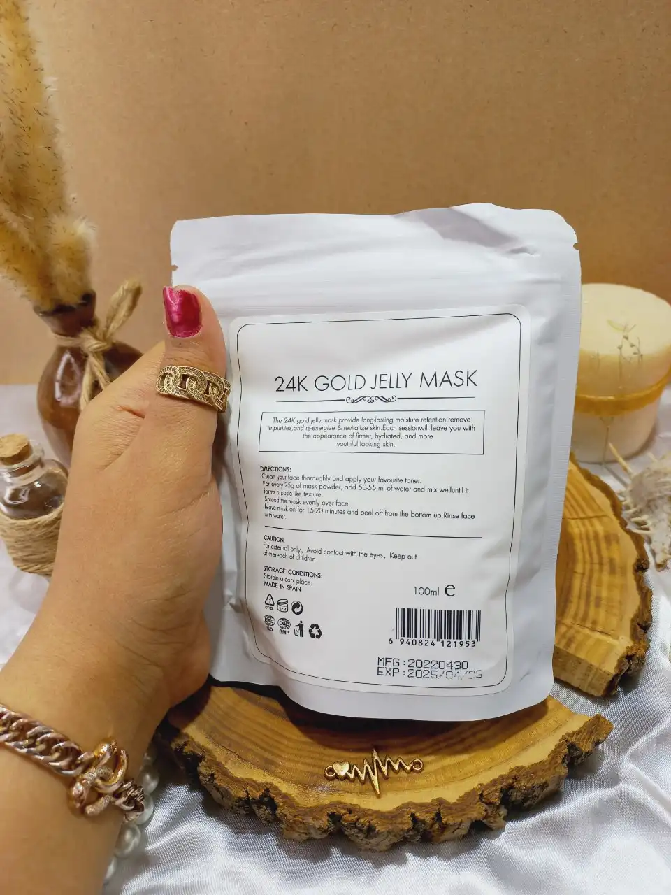 ماسک پودری جوانسازی کاسمارا CASMARA با عصاره طلا 24K GOLD ساخت اسپانیا 100 گرمی