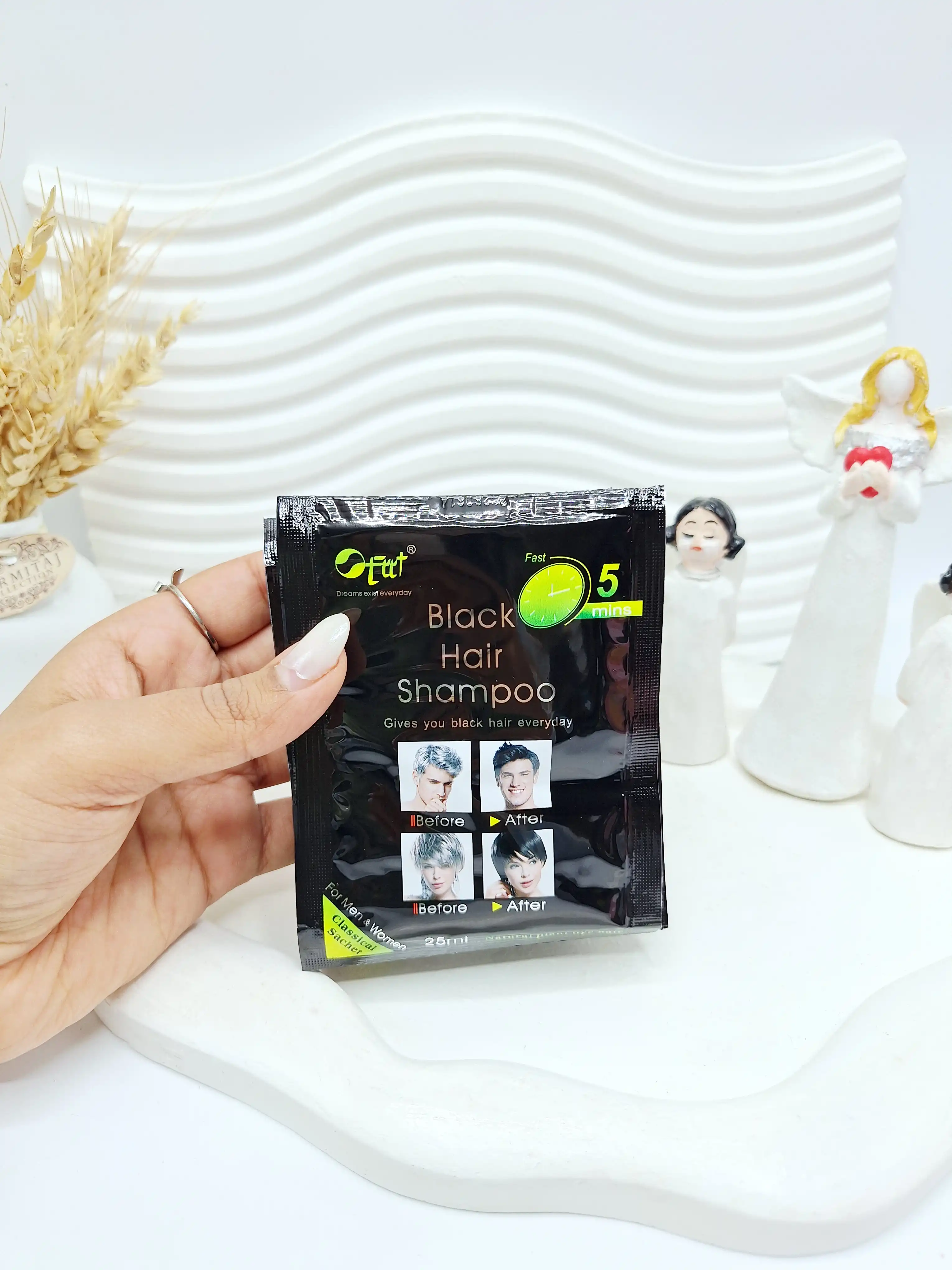 شامپو رنگ مو مشکی گیاهی کد 0900