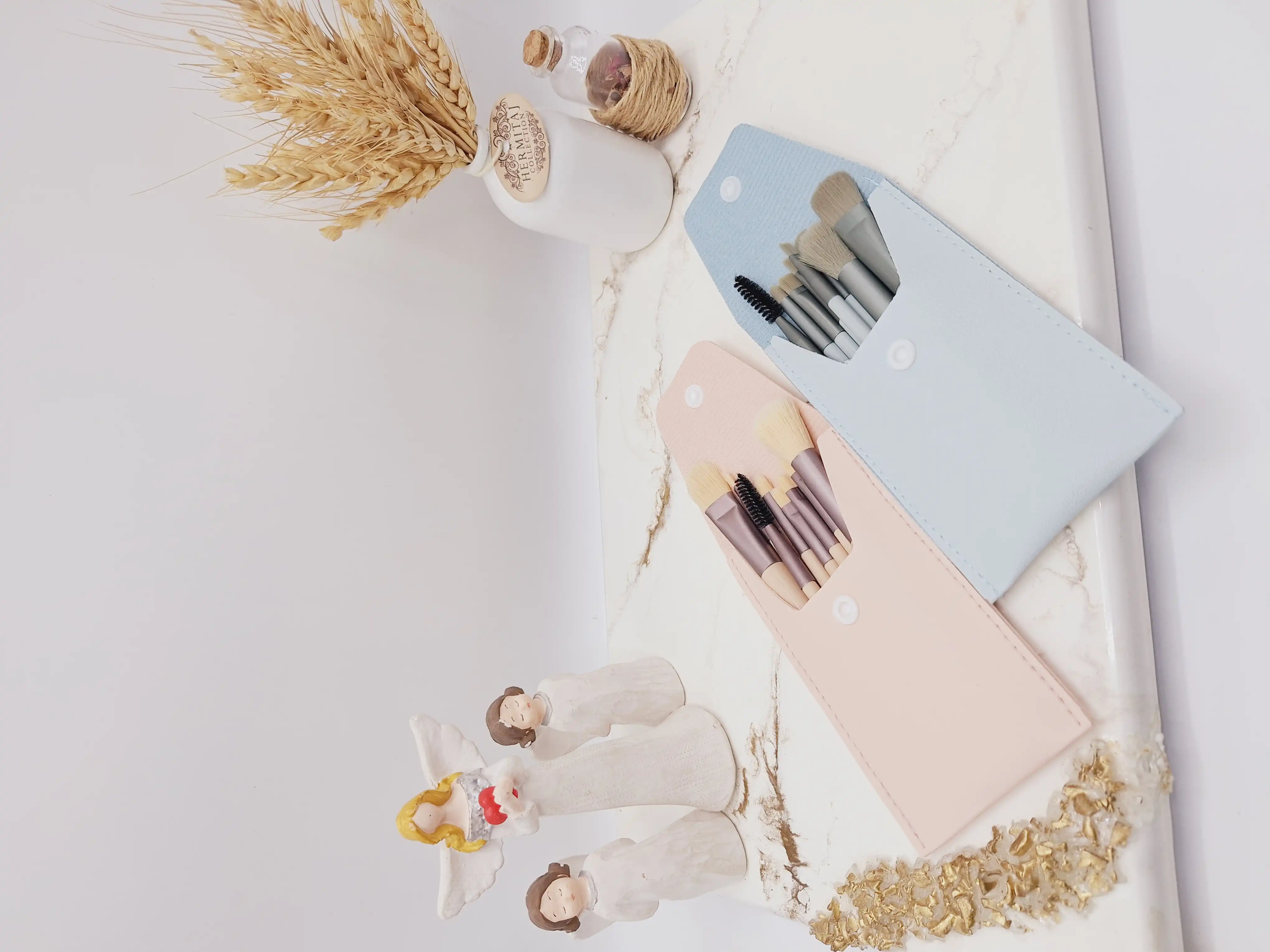 ست براش کیف چرمی مینی فیکس 8 عددی اورجینال