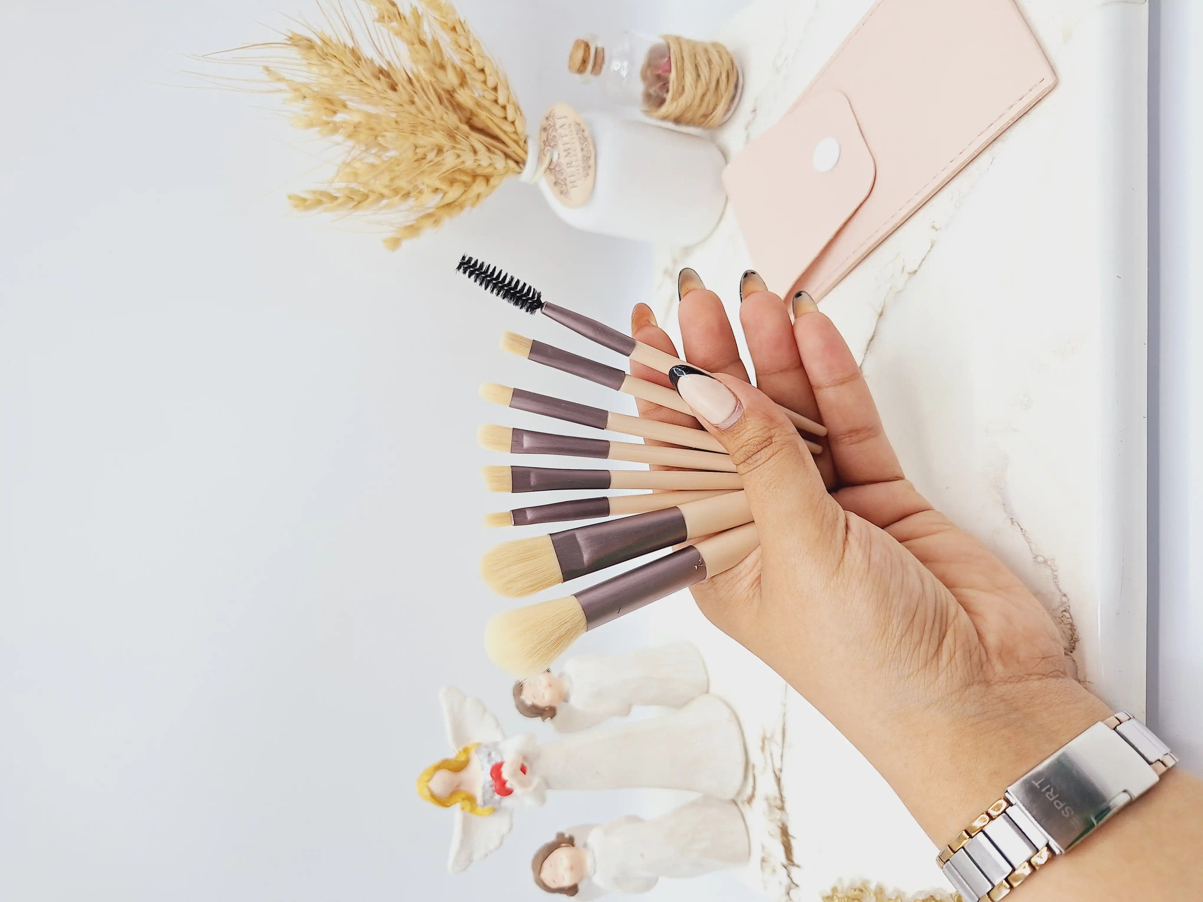 ست براش کیف چرمی مینی فیکس 8 عددی اورجینال