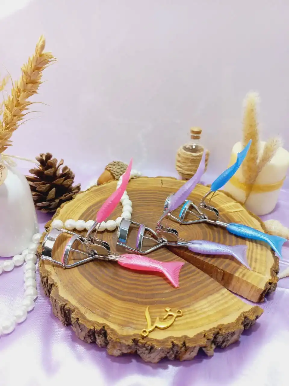 فرمژه دسته ماهی استیل رنگی مدل EYELASH CURLER