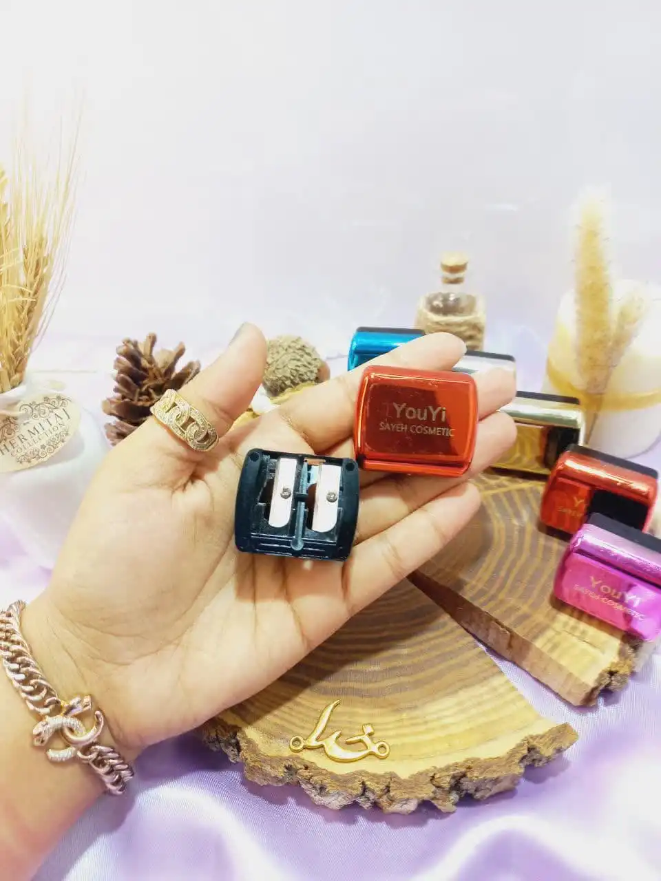 مداد تراش آرایشی دوقلو رنگی YOUYI | پخش عمده