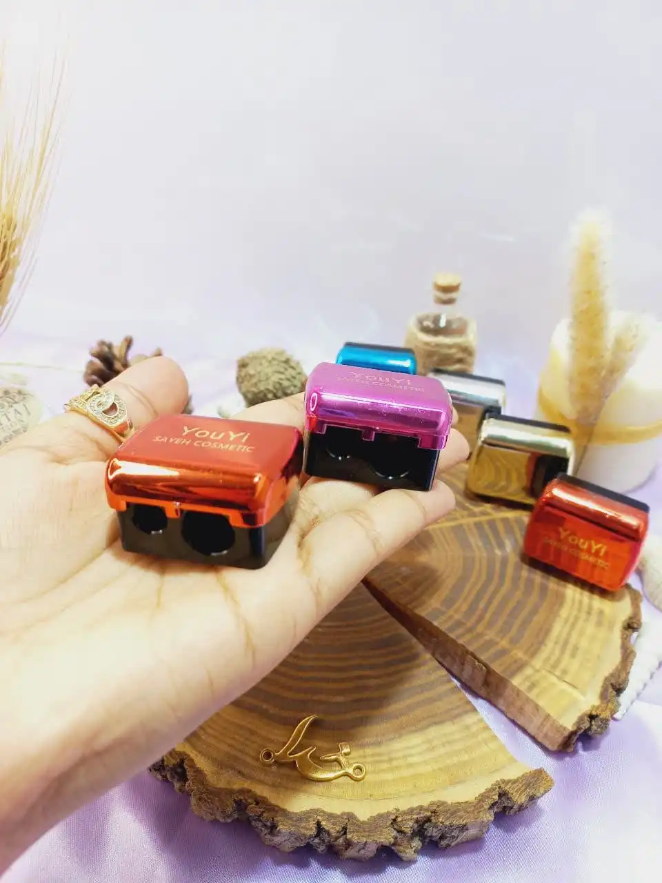 مداد تراش آرایشی دوقلو رنگی YOUYI | پخش عمده