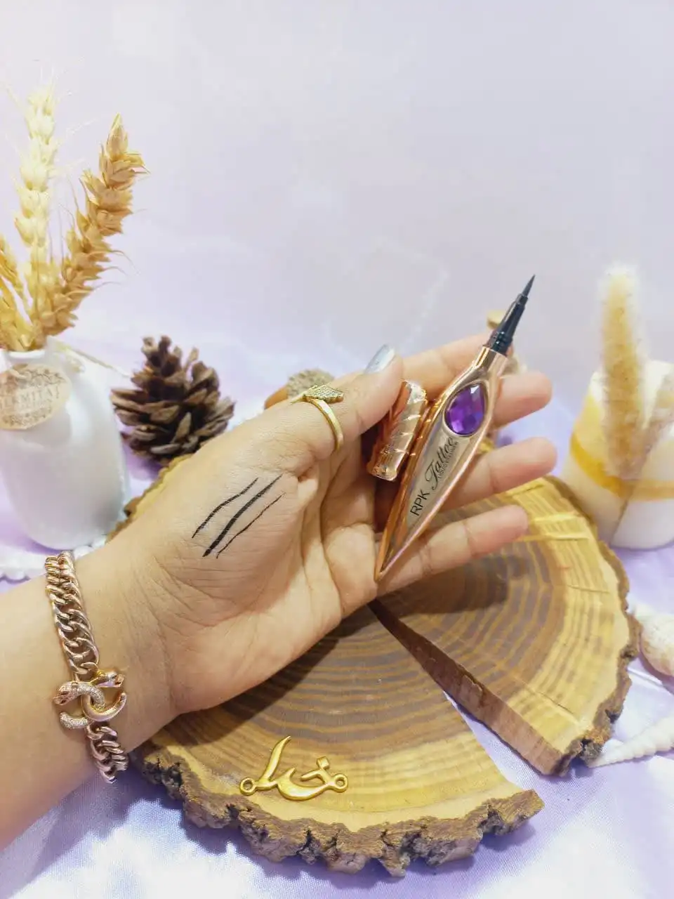 خط چشم ماژیکی نگینی آر پی کی RPK Eyeliner مدل خنجر کد 6028
