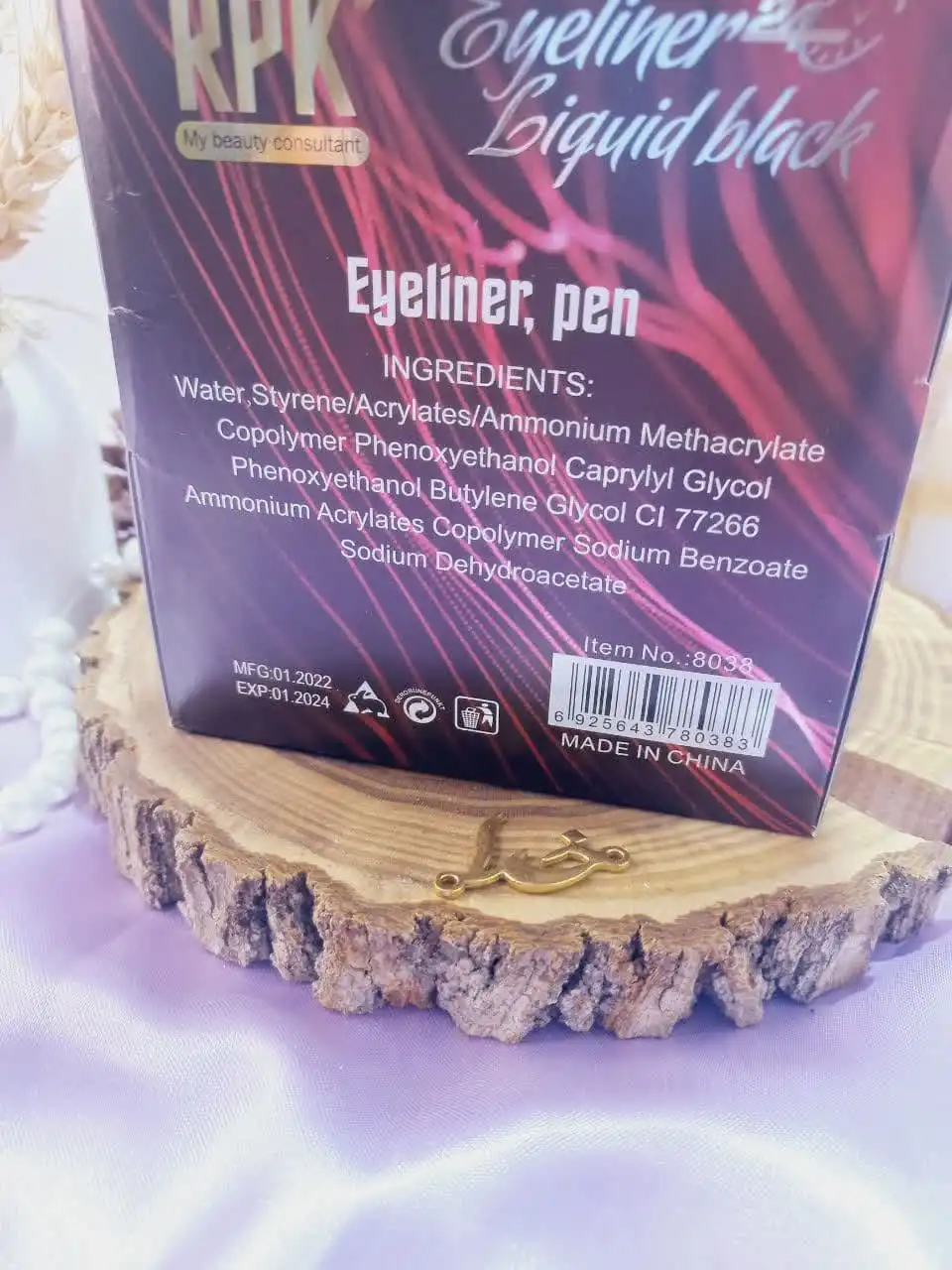 خط چشم ماژیکی ضد آب آر پی کی RPK Eyeliner مدل نگین خودکاری کد 8038