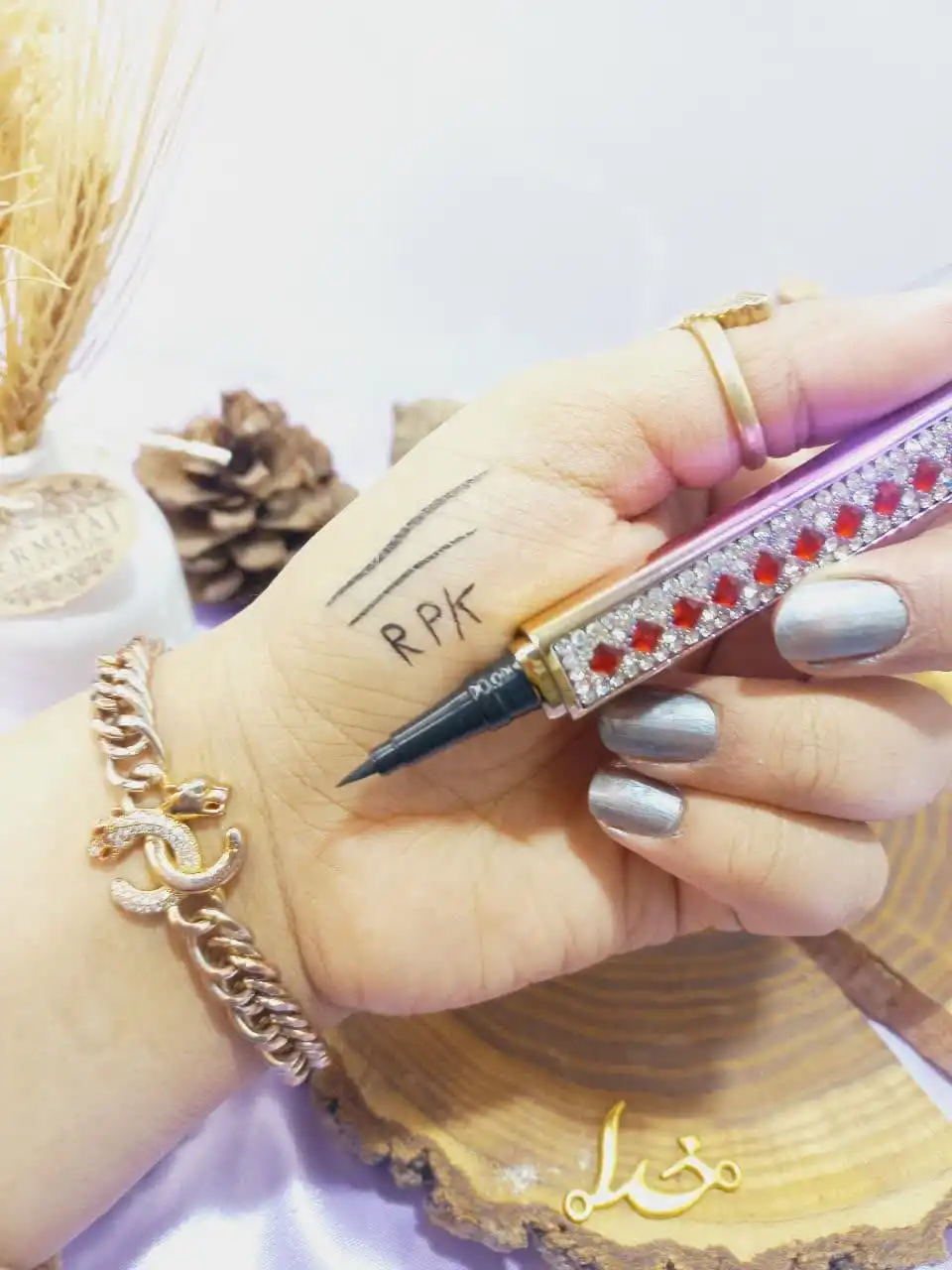 خط چشم ضد آب پرطرفدار نگین دار RPK کد 8045 | پخش عمده