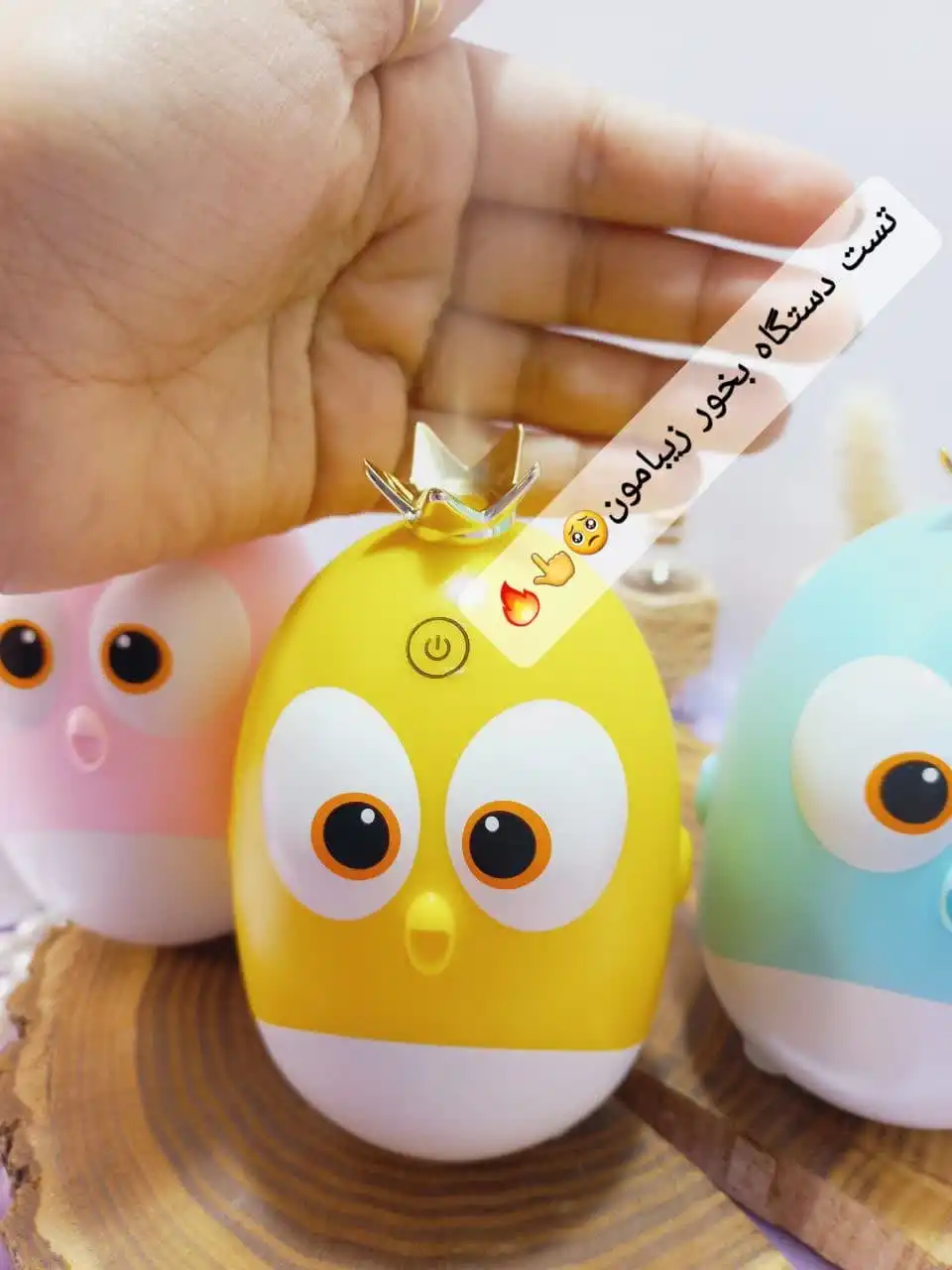 دستگاه بخور سرد شارژی طرح جوجه تاج دار مخزن بزرگ کد 65158