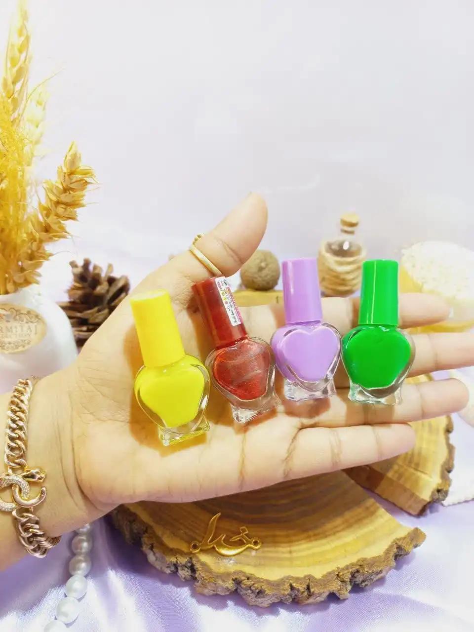 لاک پرطرفدار طرح قلبی نایلی پولیش NAIL POLISH کد A6002