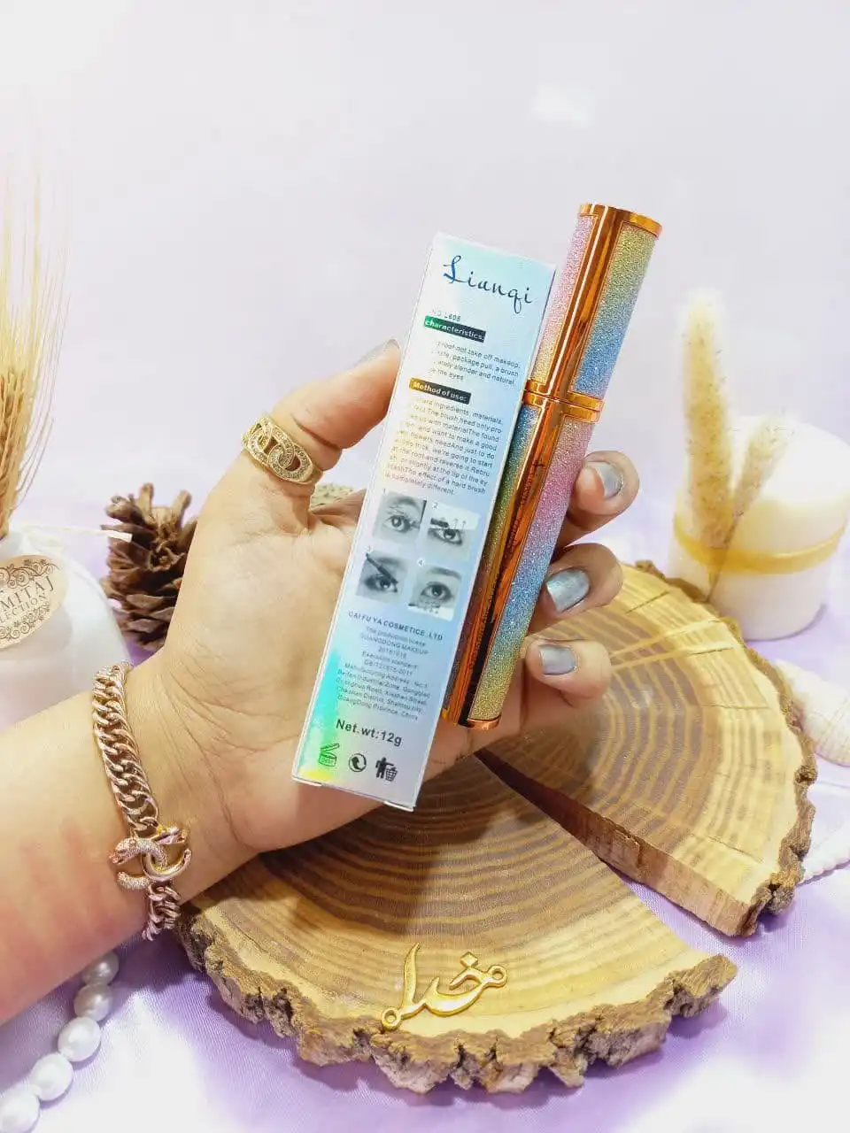 ریمل ضد آب 24 ساعته طرح گلیتری ماسکارا MASCARA کد L605