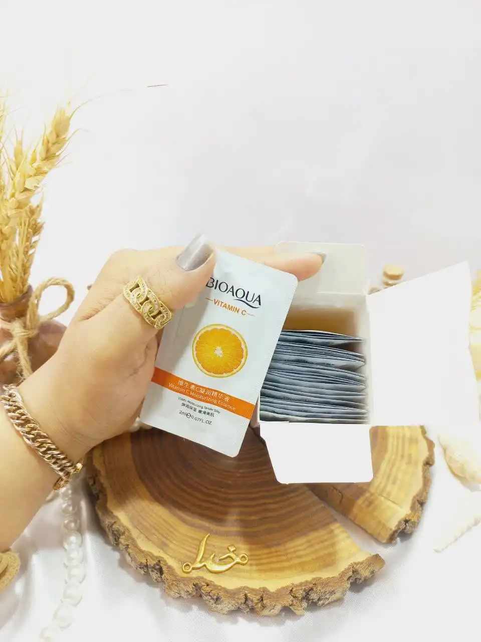 ماسک ساشه ای ویتامین سی VITAMIN C بسته 30 عددی بیوآکوا BIOAQUA کد BQY93844