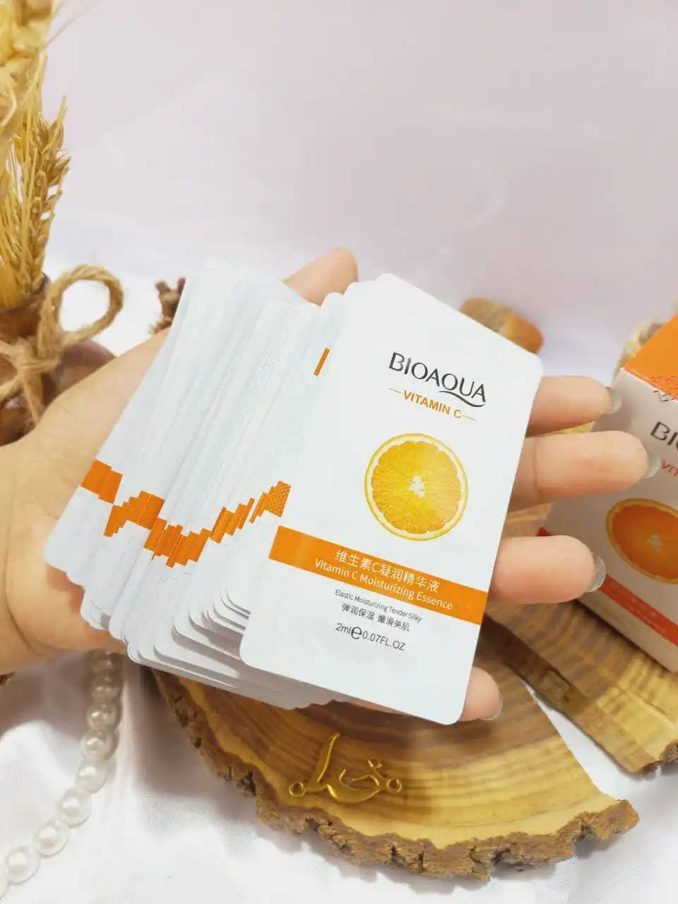 ماسک ساشه ای ویتامین سی VITAMIN C بسته 30 عددی بیوآکوا BIOAQUA کد BQY93844