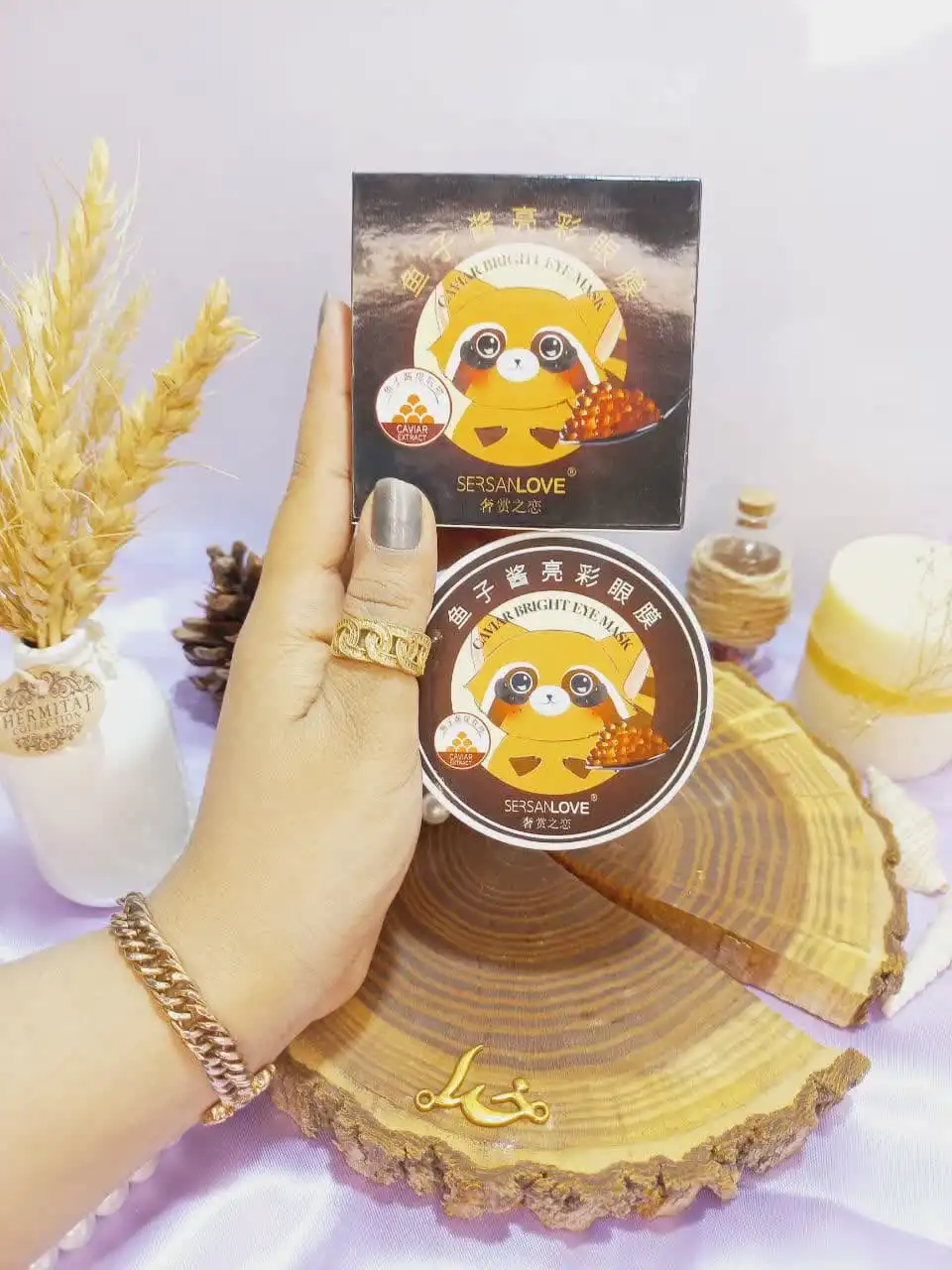 پچ زیر چشم بسته 60 عددی حاوی عصاره طلا و خاویار سرسان لاو SERSANLOVE کد 71048