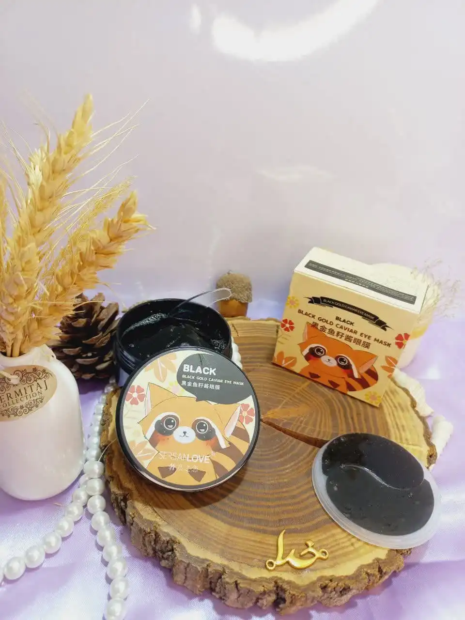 پچ زیر چشم بسته 60 عددی حاوی عصاره طلا و خاویار سرسان لاو SERSANLOVE کد 70232